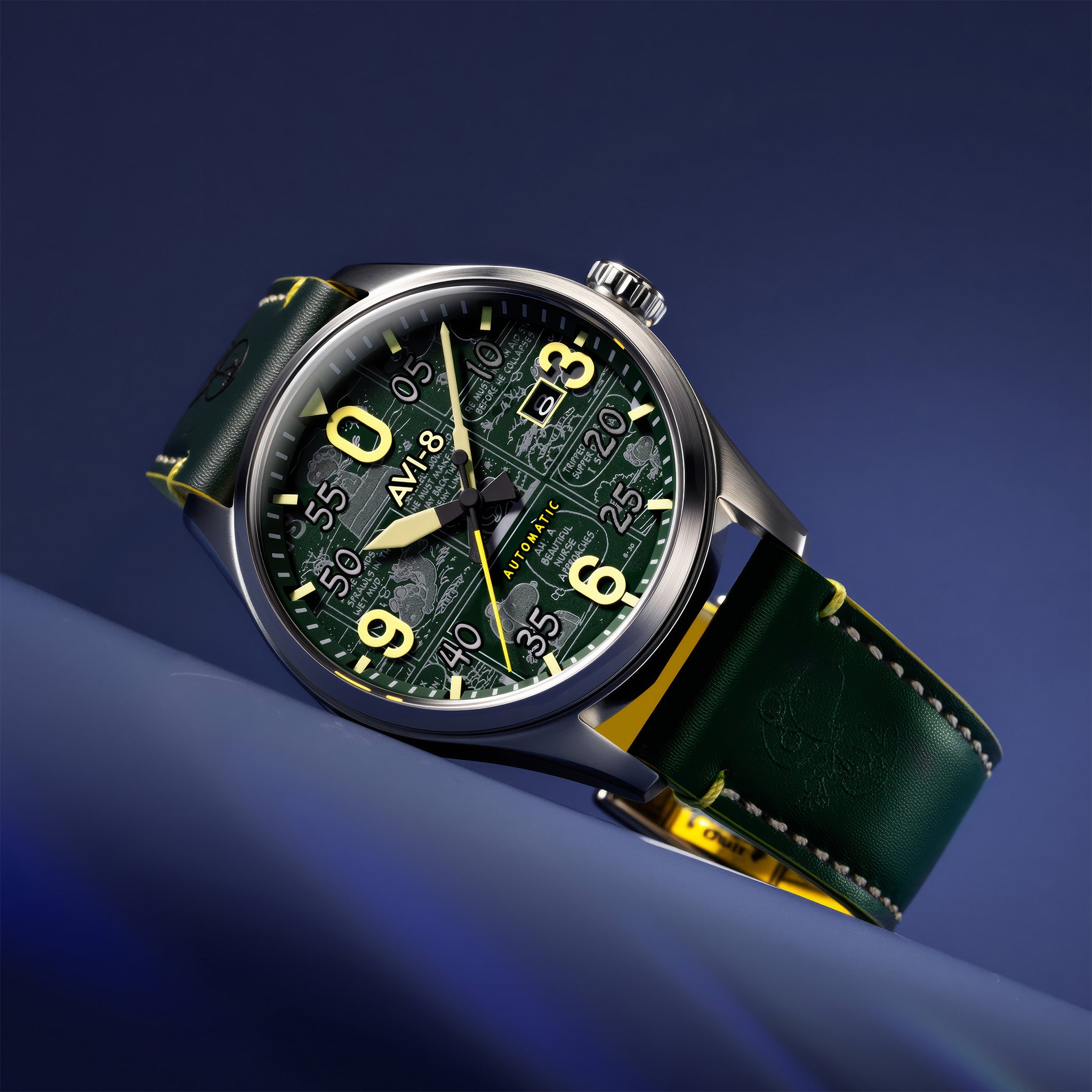 Spitfire Smith Automatic Peanuts Snoopy Flying Ace Limited Edition | 42 mm | Aviator Green