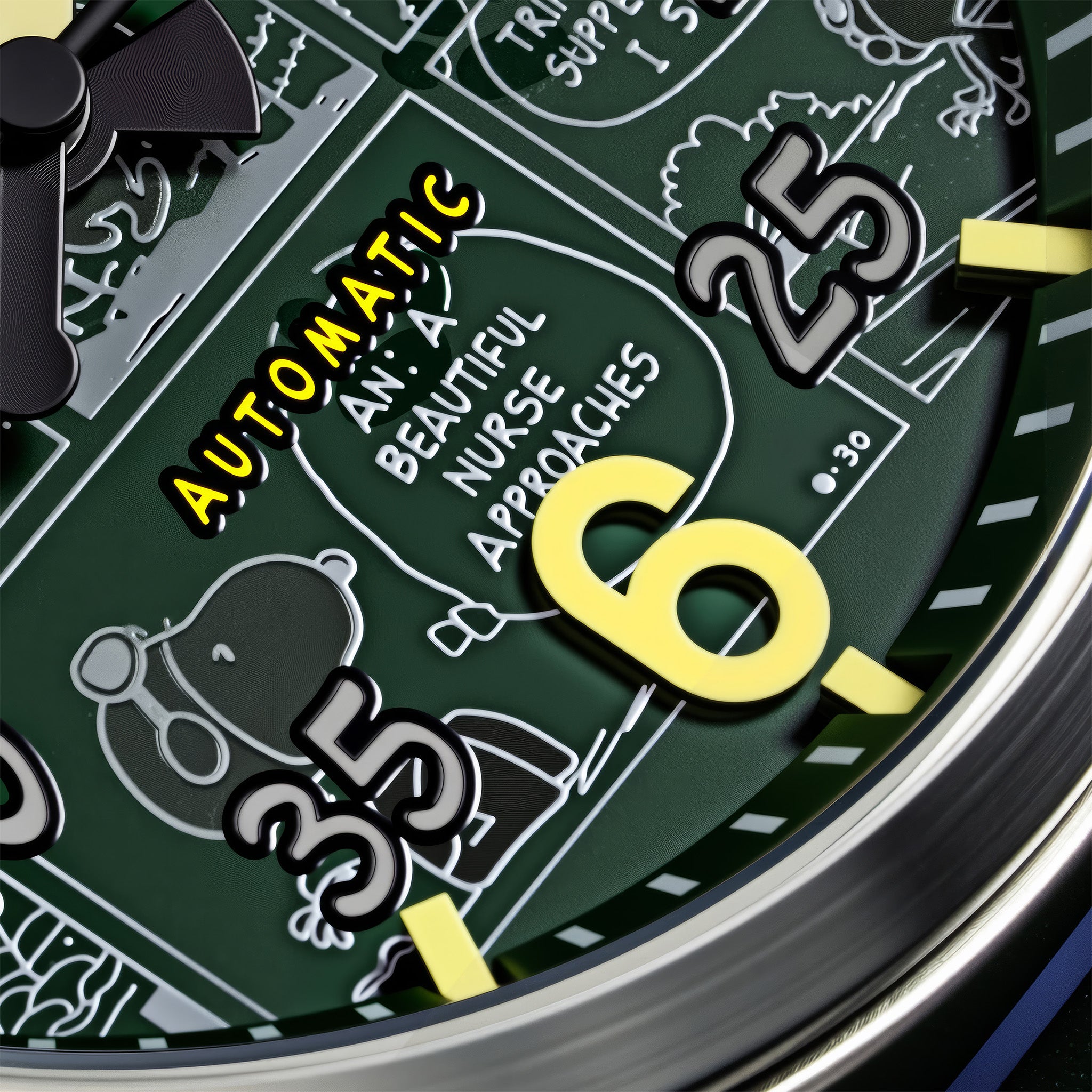 Spitfire Smith Automatic Peanuts Snoopy Flying Ace Limited Edition | 42 mm | Aviator Green