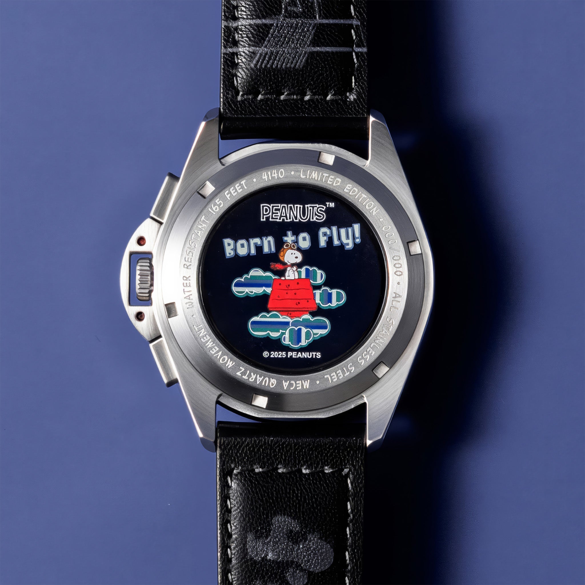P-51 Mustang Blakeslee Chronograph Peanuts Snoopy Flying Ace Limited Edition | 43 mm | Biplane Black