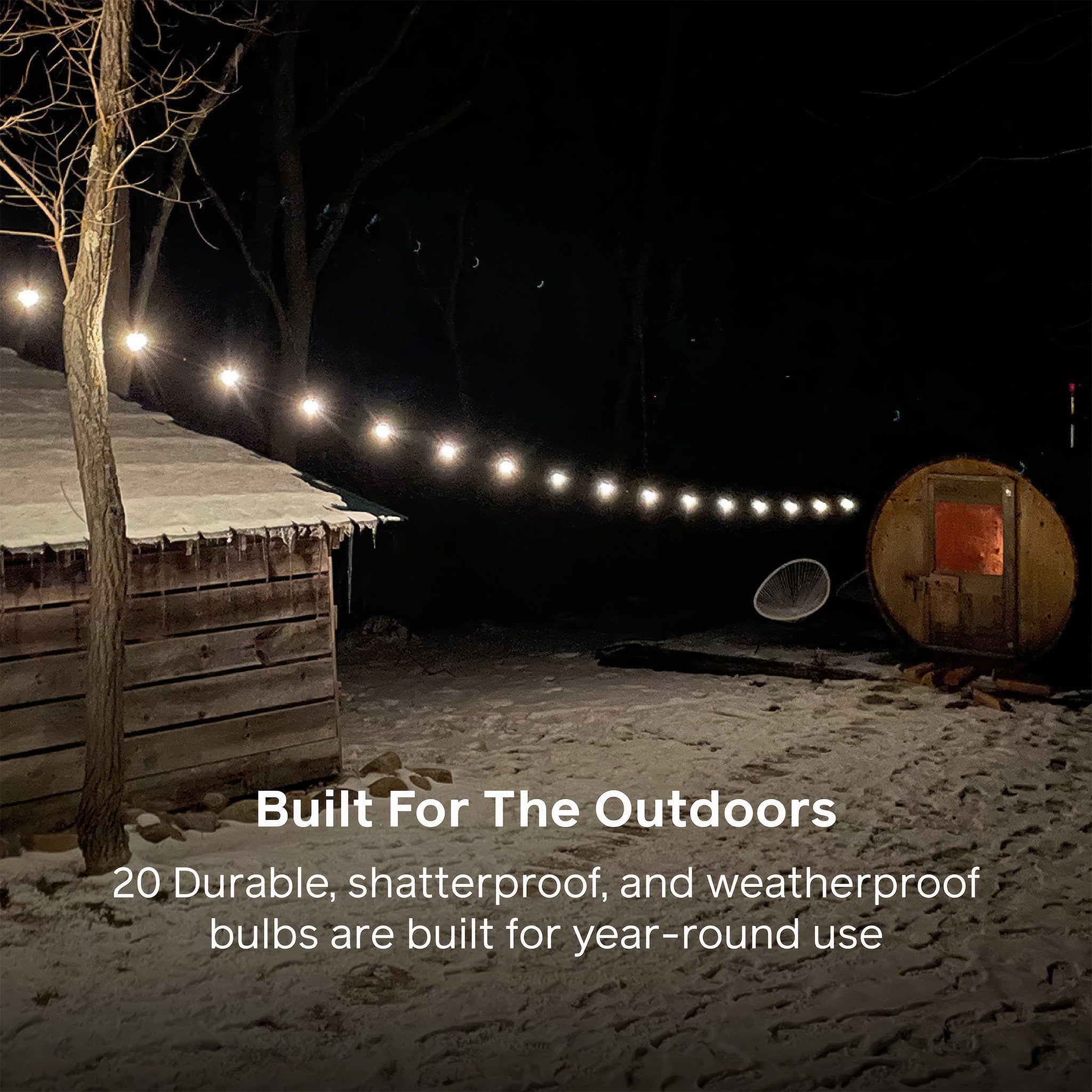 Solar String Lights 44' Warm White