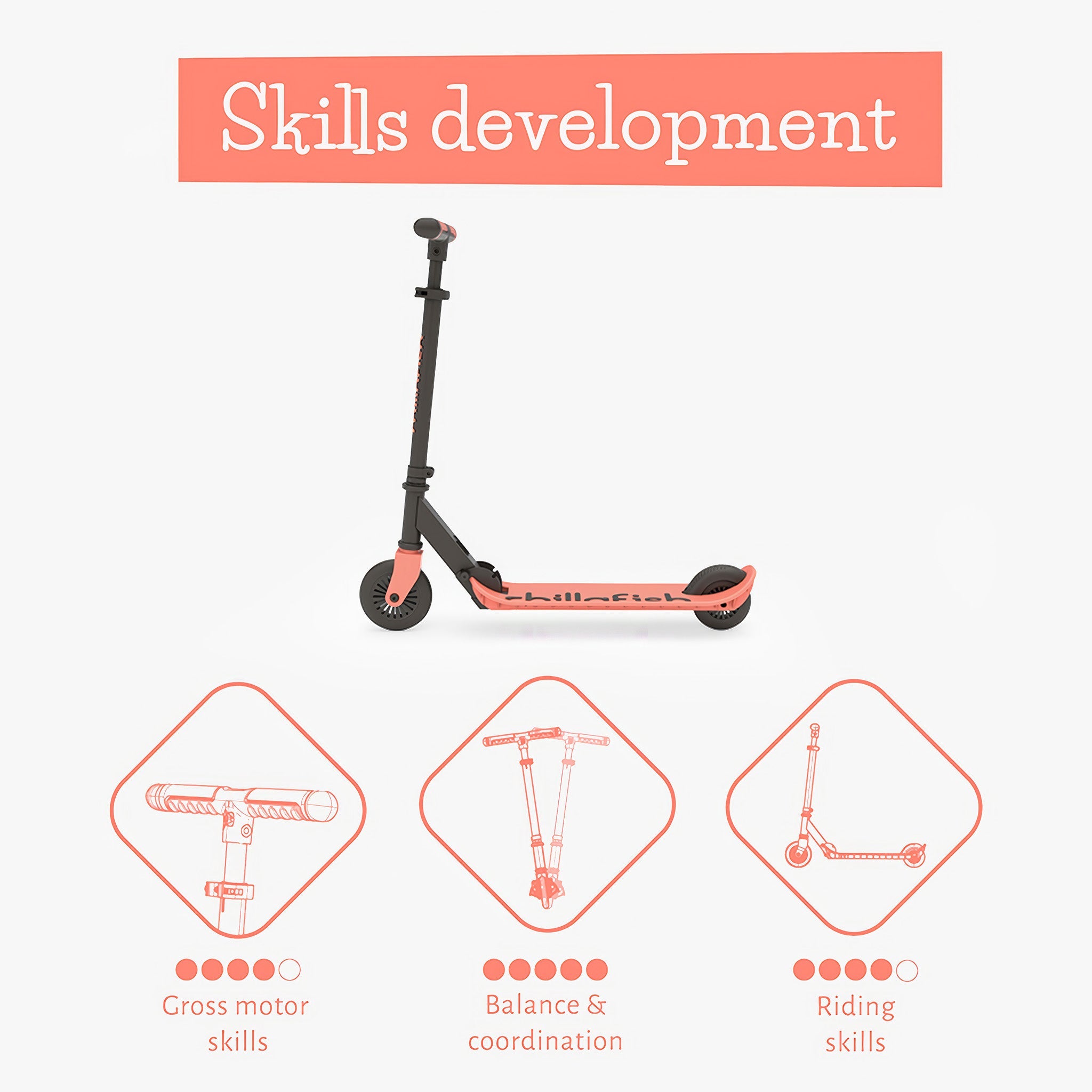 Charlie Flexxi Katlanabilir 2 Tekerlikli Scooter | Flamingo