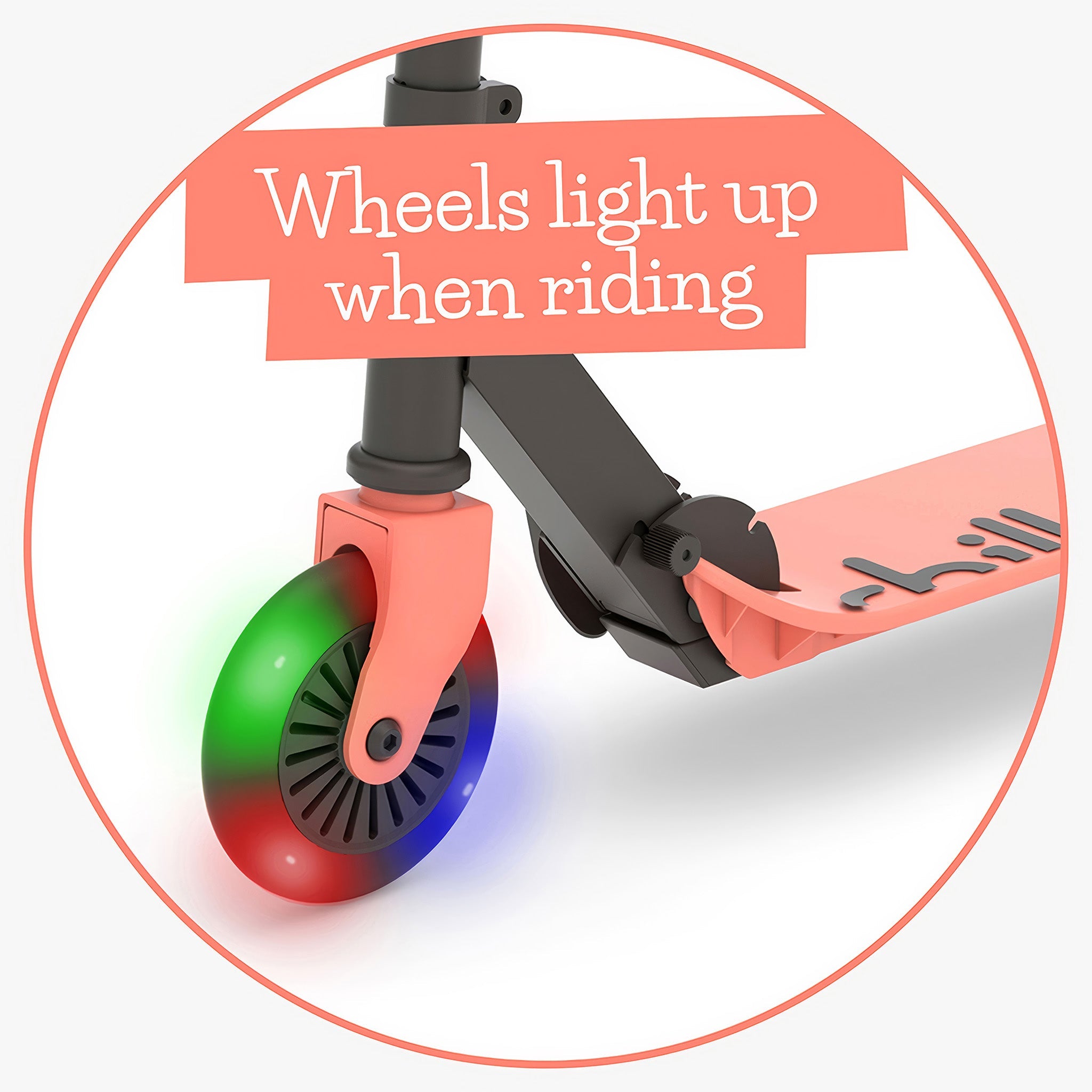 Charlie Flexxi Glow Katlanabilir 2 Tekerlikli Scooter | Flamingo