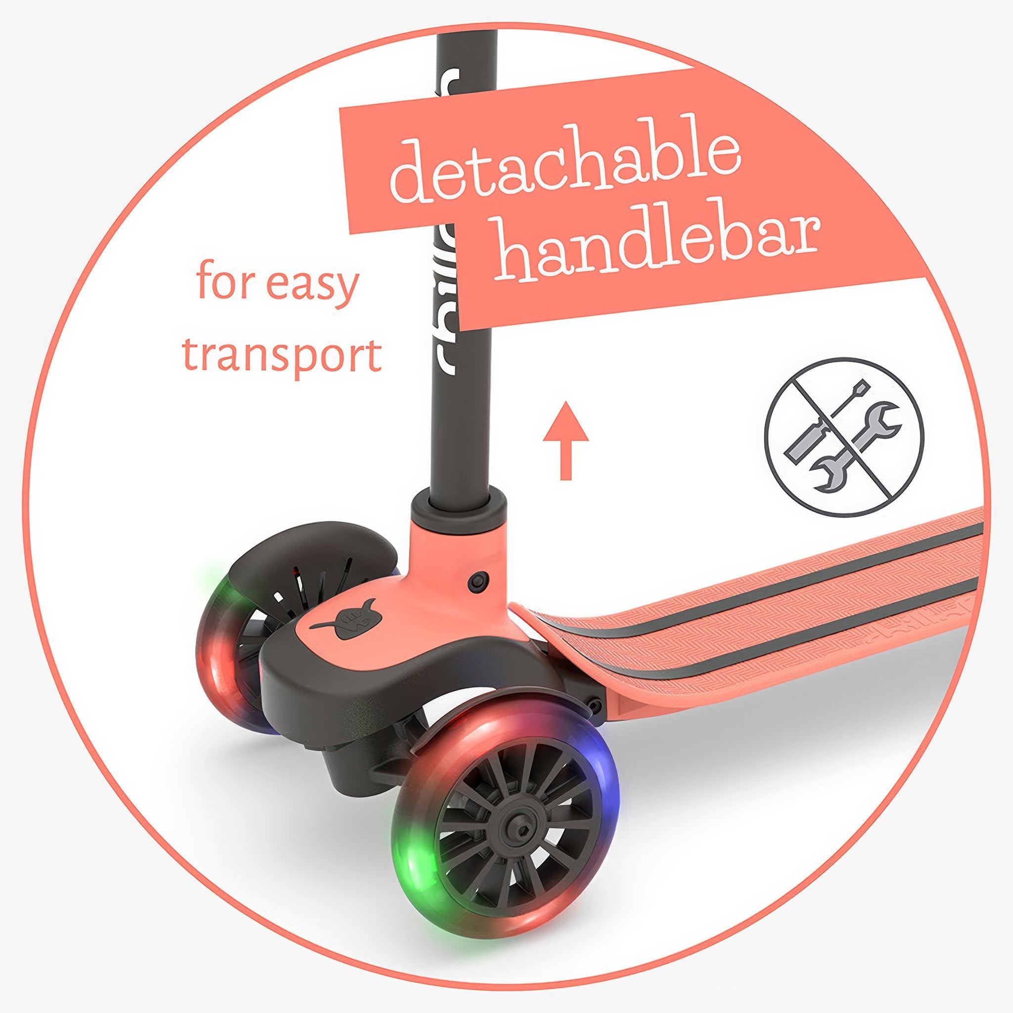 Scotti Glow 3 Tekerlekli Işıklı Scooter | Pembe