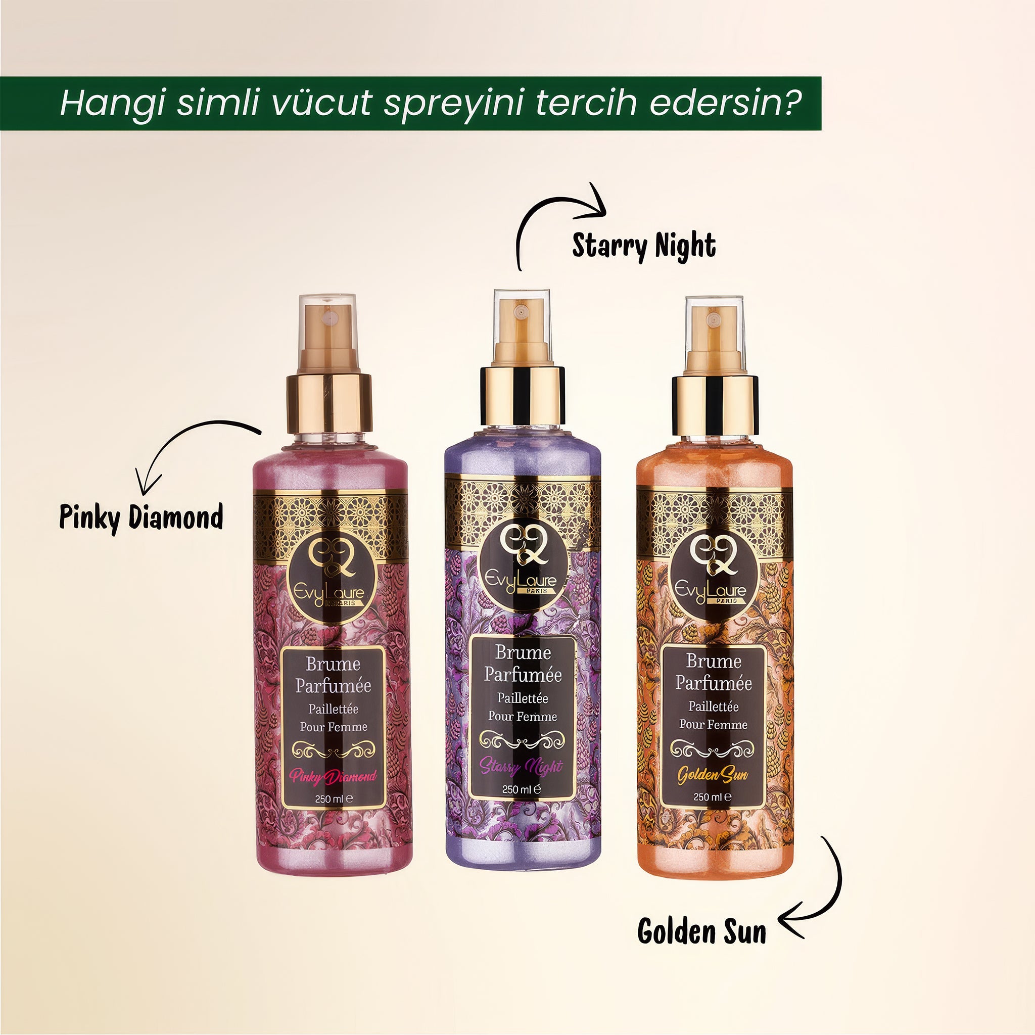 Golden Sun Body Splash | Simli Vücut Parfümü