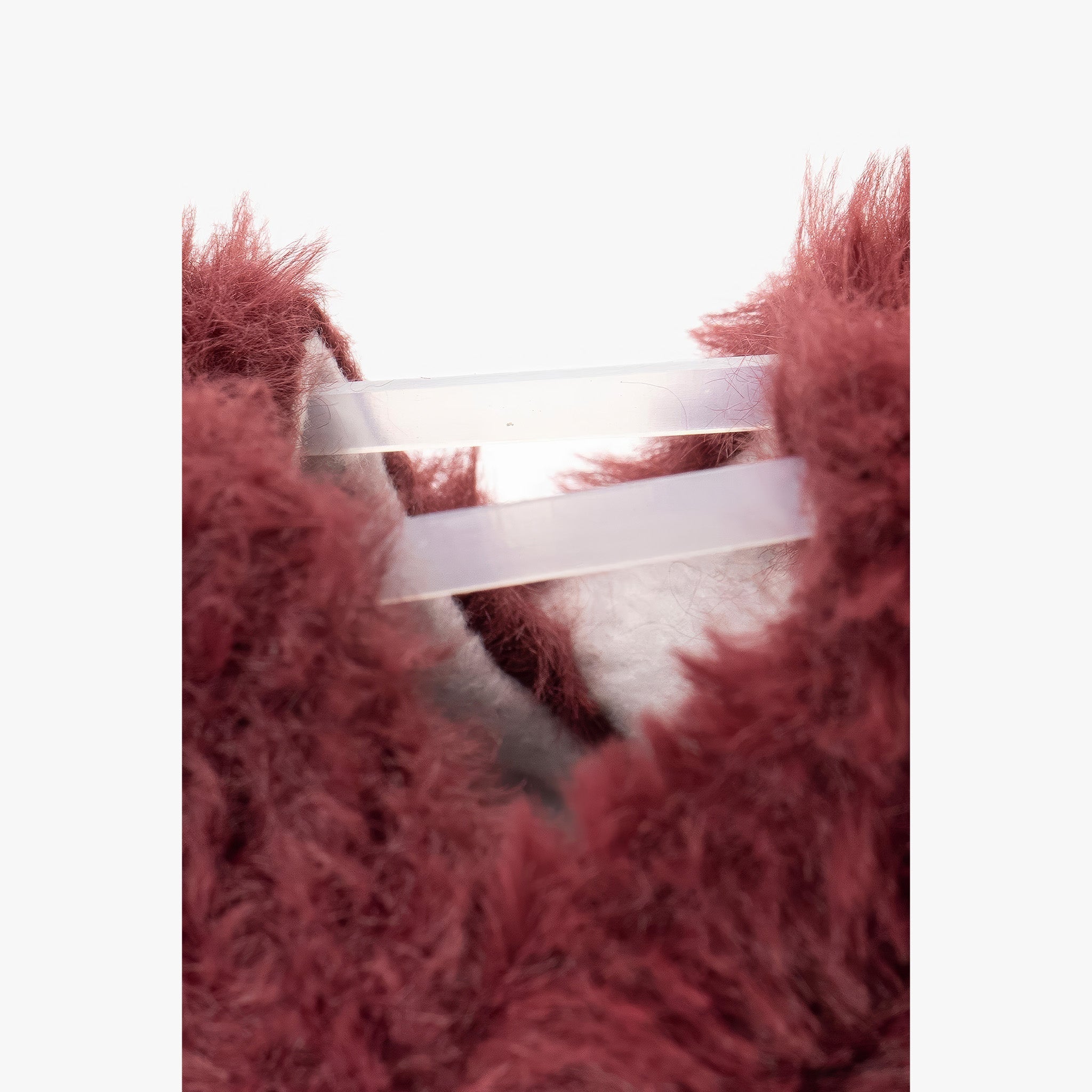 Furry Furry | Bordo | Kürk Barefoot Patik
