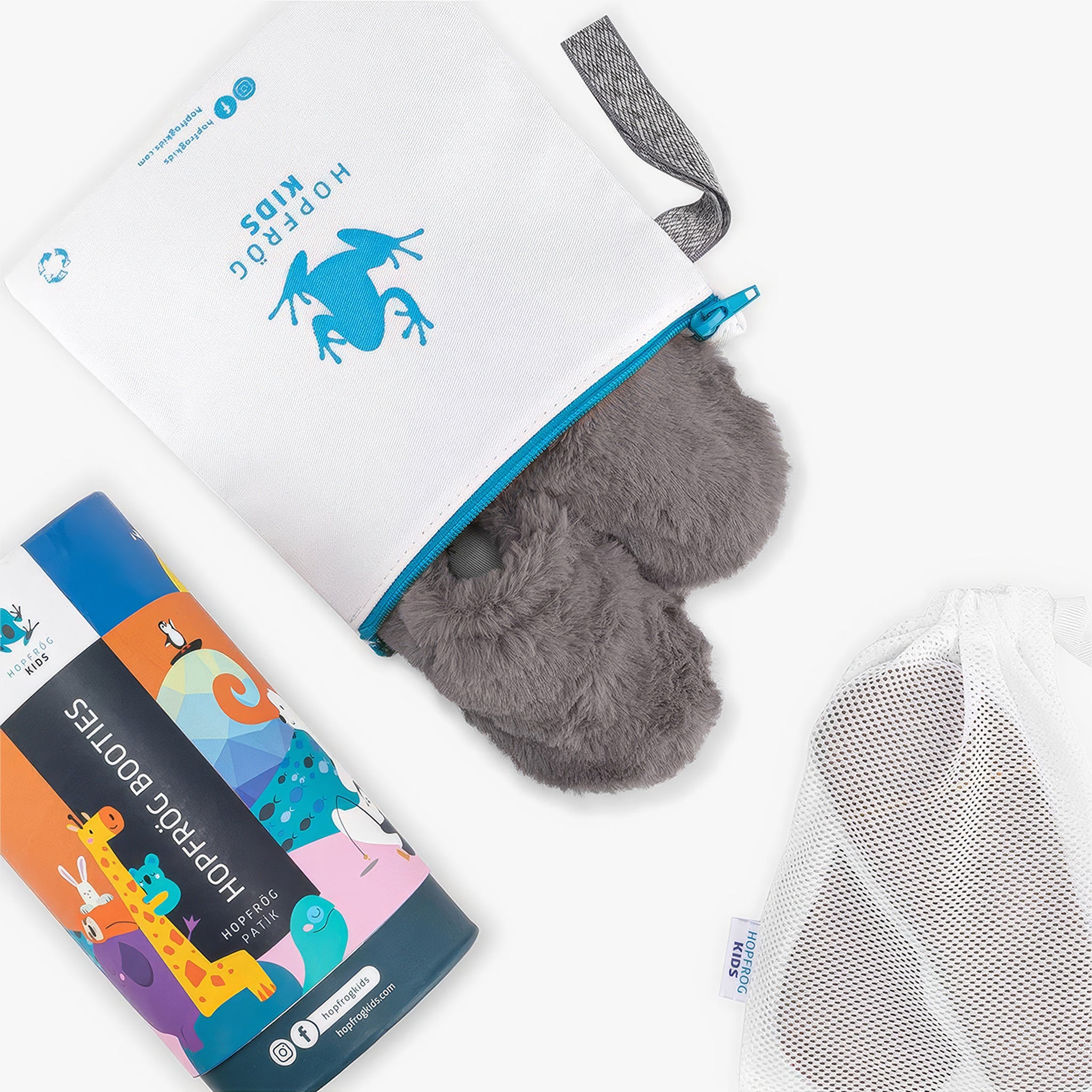 Furry Furry | Gri | Kürk Barefoot Patik