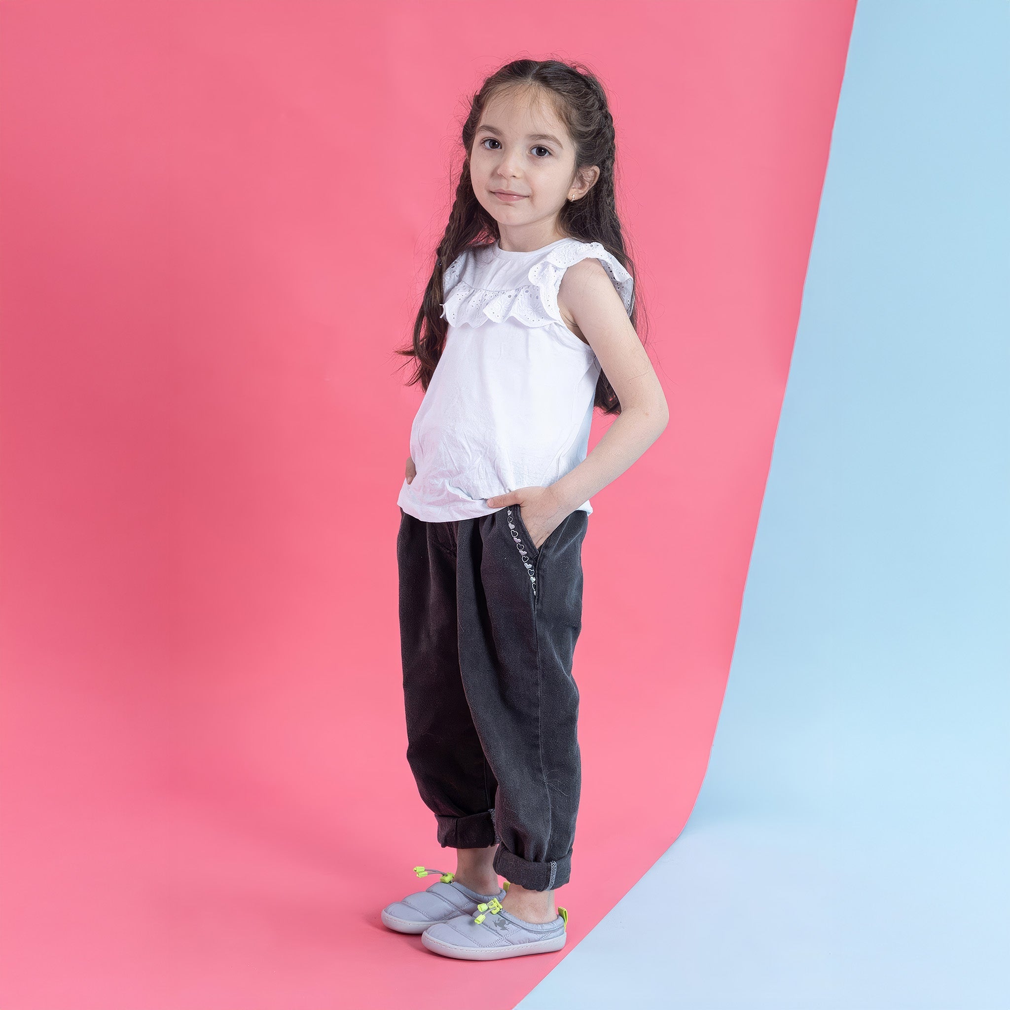 Hoppuff Casual | Dinamik Gri | Barefoot Çocuk Ayakkabısı