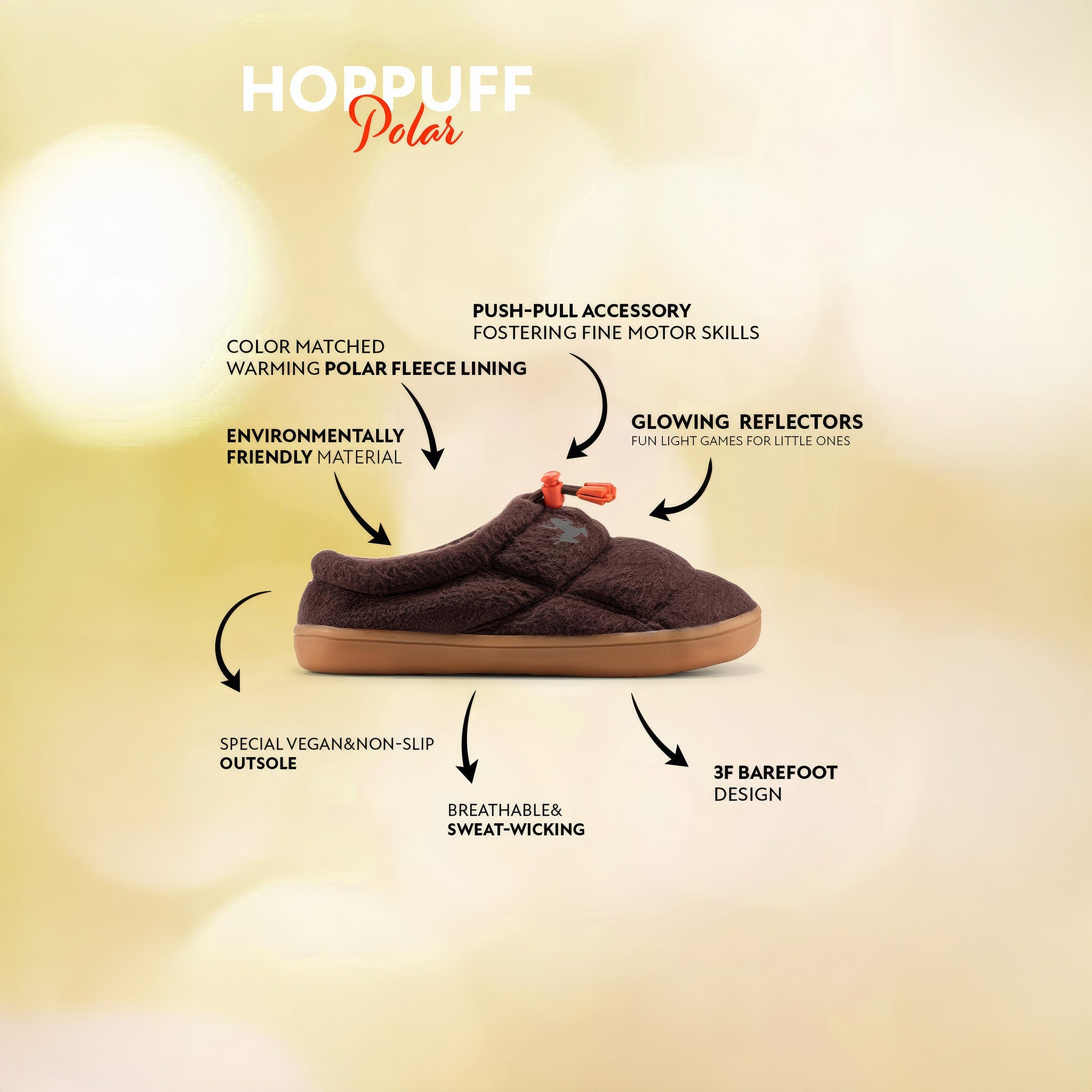 Polar Fleece | Kahve | Polar Barefoot Patik