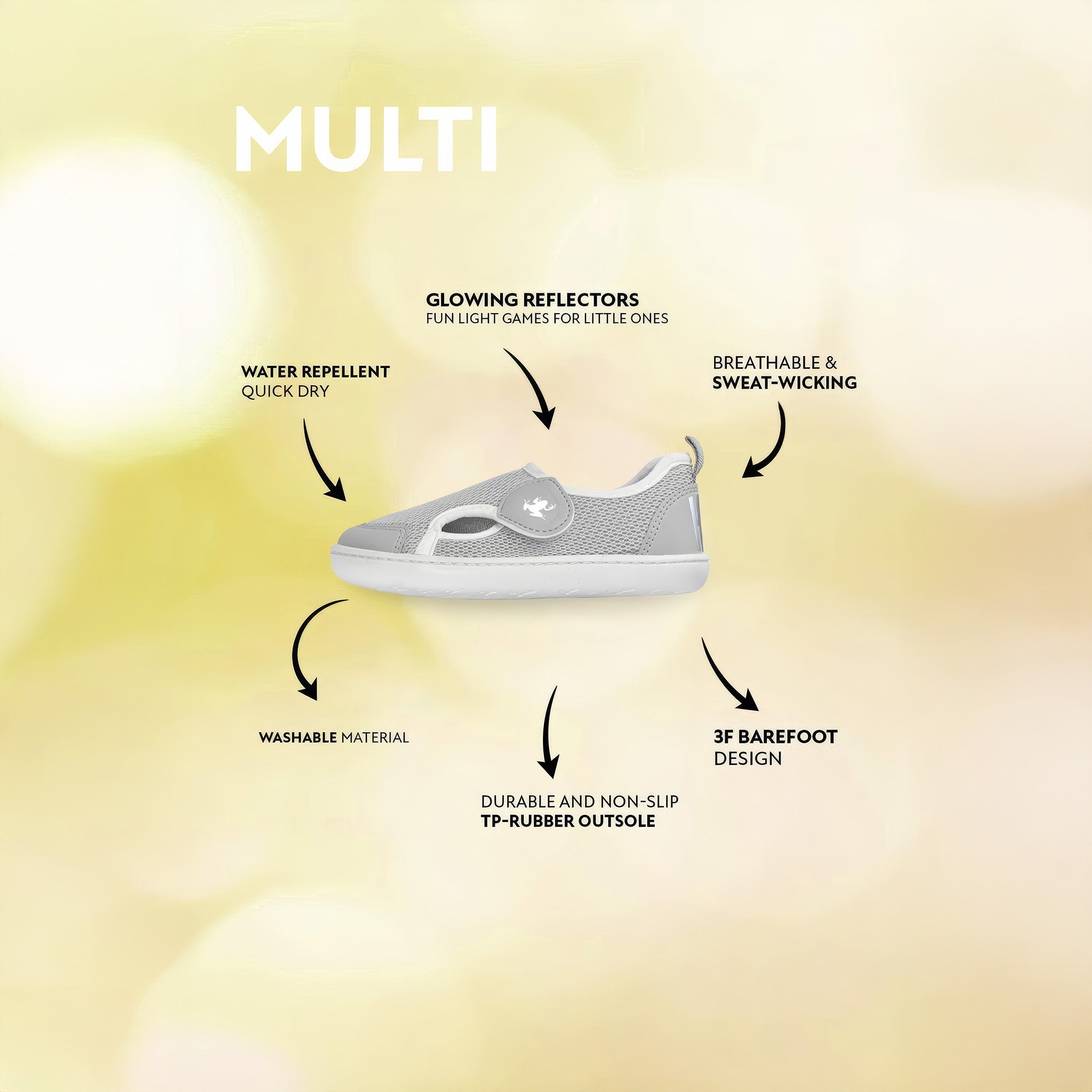 Multi | Gri Mix | Barefoot Çocuk Ayakkabısı