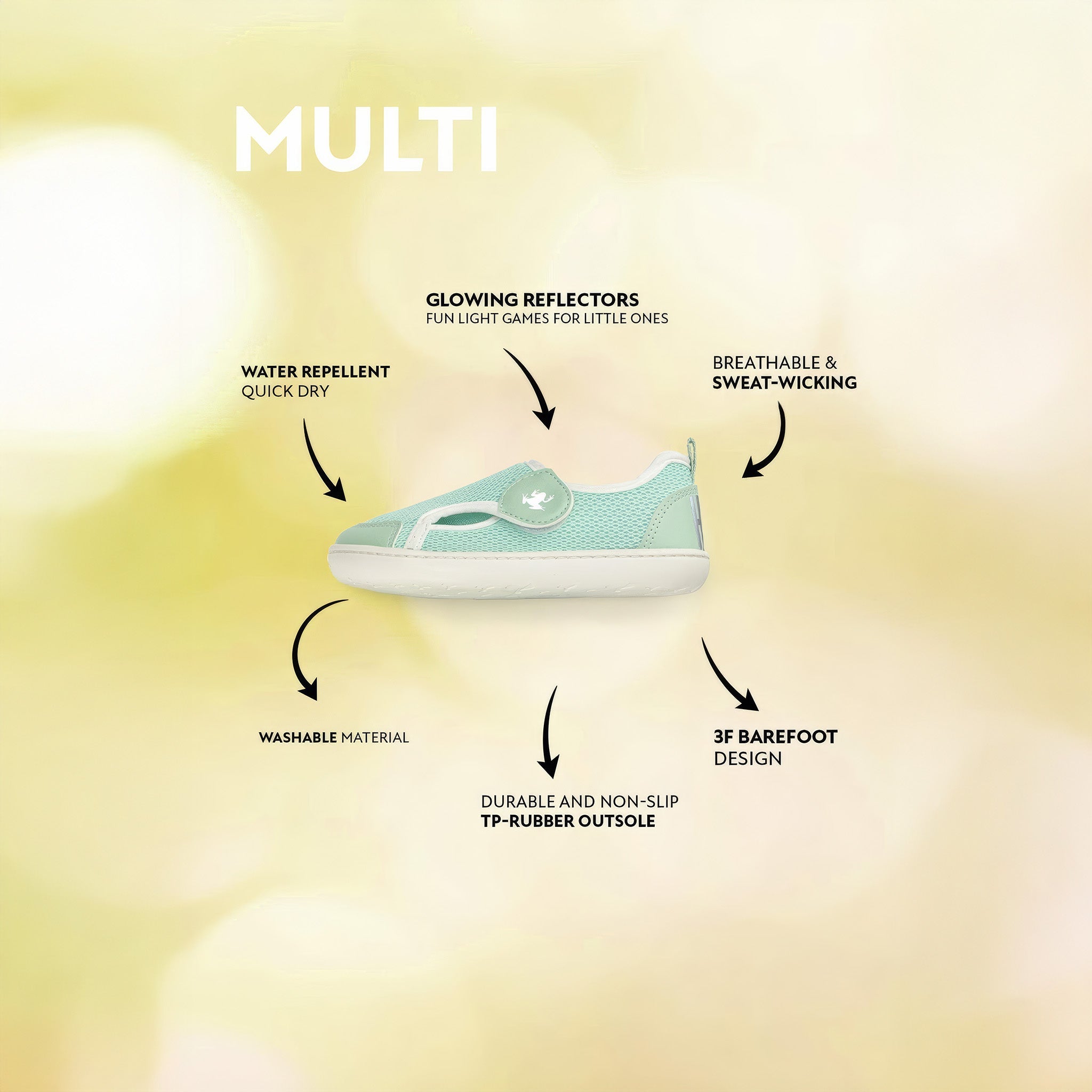 Multi | Yeşil Mix | Barefoot Çocuk Ayakkabısı
