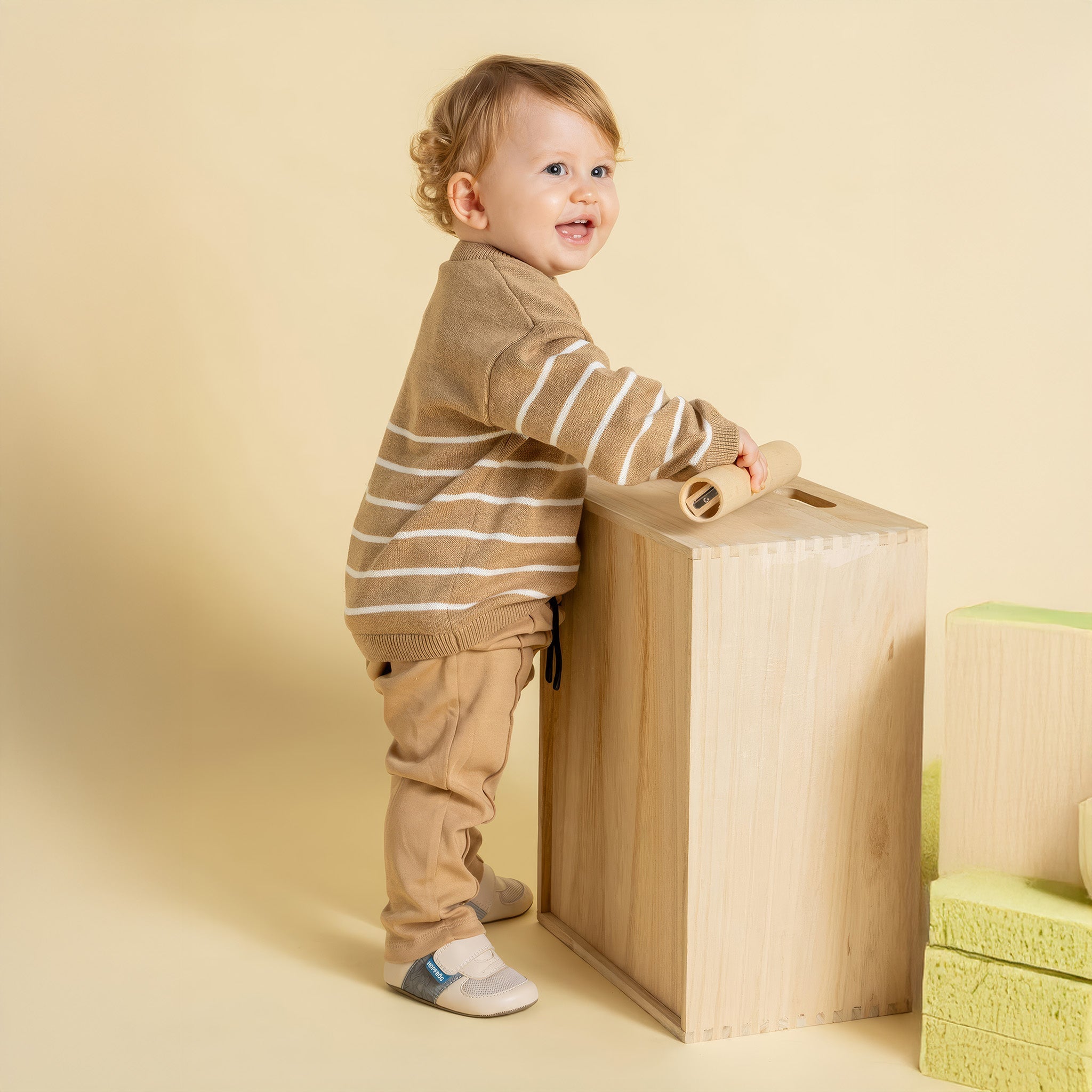 Smart Walker First Prime | Havalı Bej | Barefoot İlk Adım Bebek Ayakkabısı