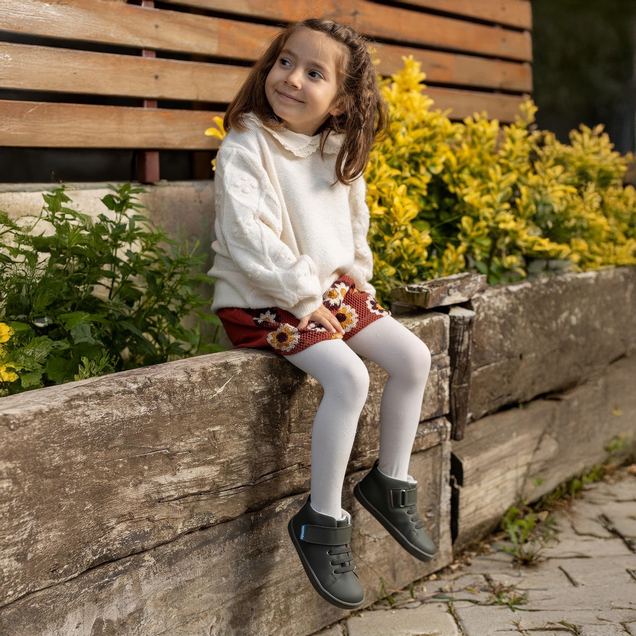 Smart Walker High Top | Süper Mat Haki | Barefoot Çocuk Botu