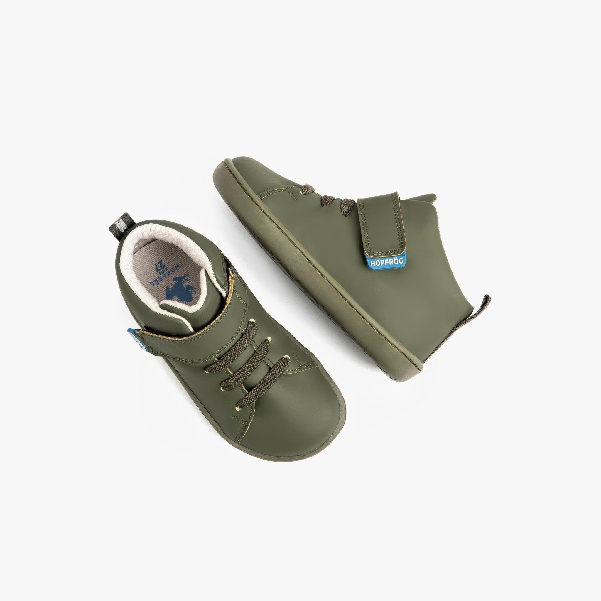 Smart Walker High Top | Süper Mat Haki | Barefoot Çocuk Botu