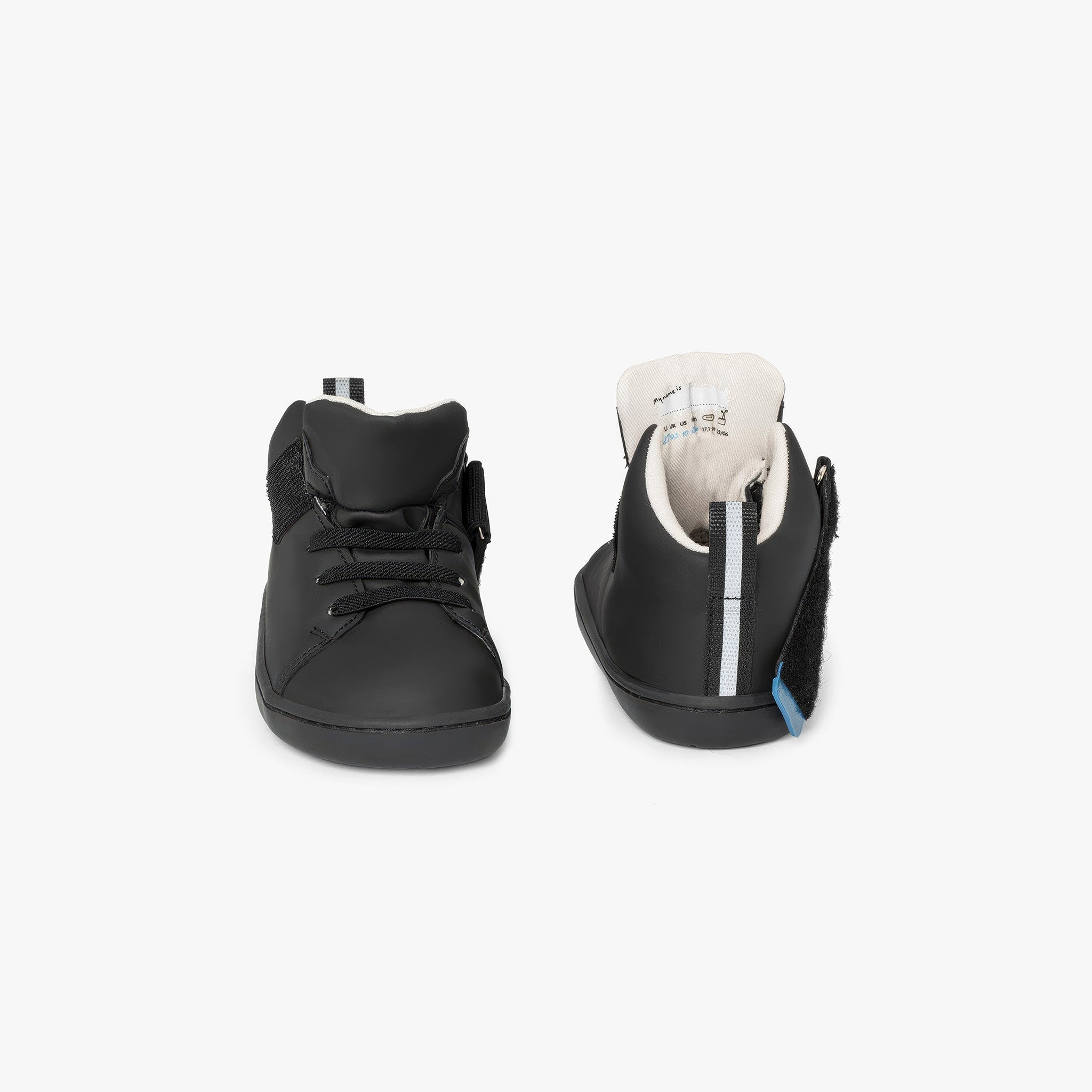 Smart Walker High Top | Süper Mat Siyah | Barefoot Çocuk Botu