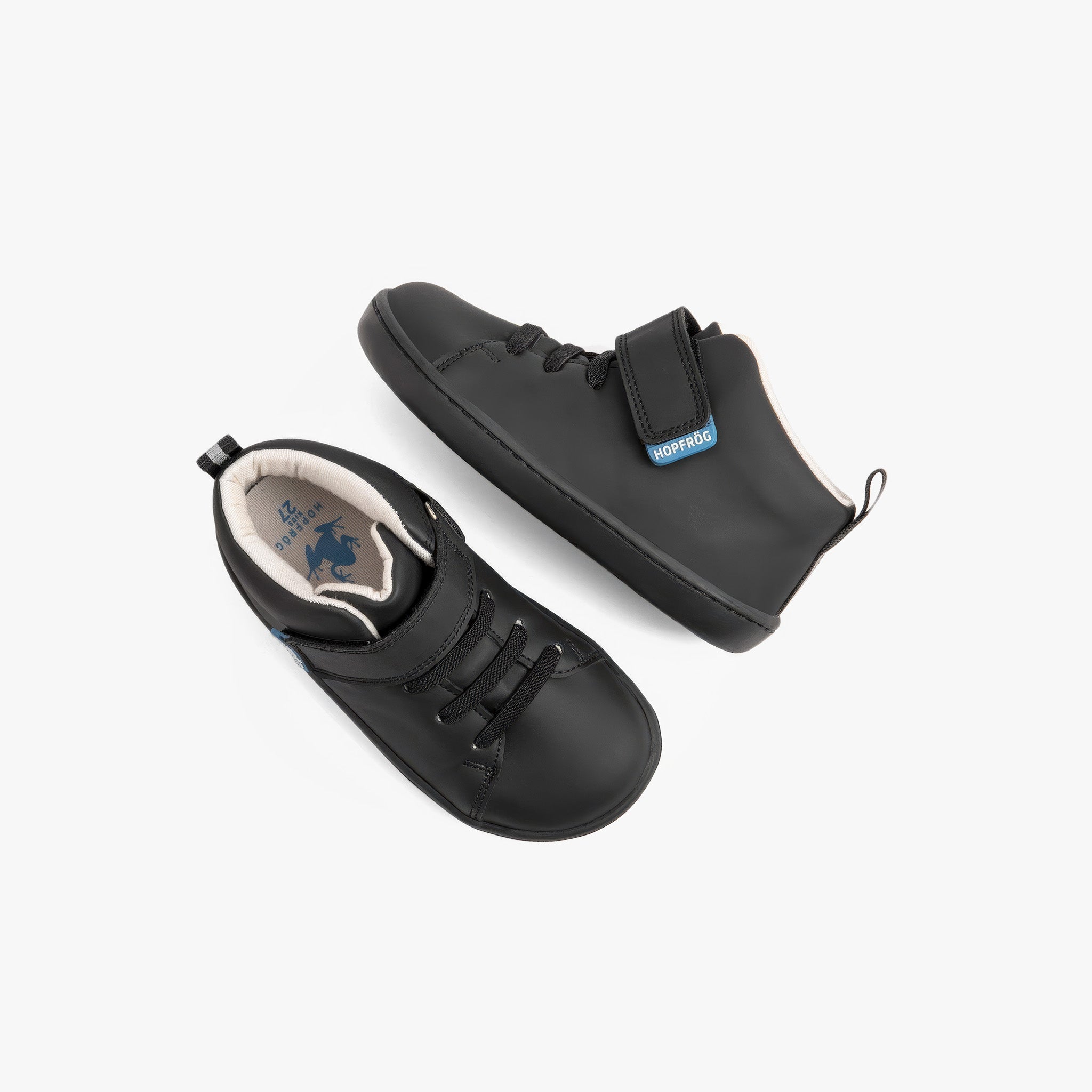 Smart Walker High Top | Süper Mat Siyah | Barefoot Çocuk Botu