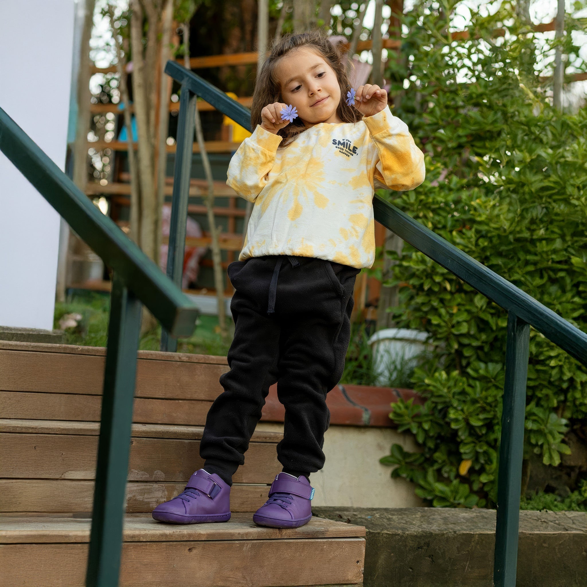 Smart Walker High Top | Mor Işık | Barefoot Çocuk Botu