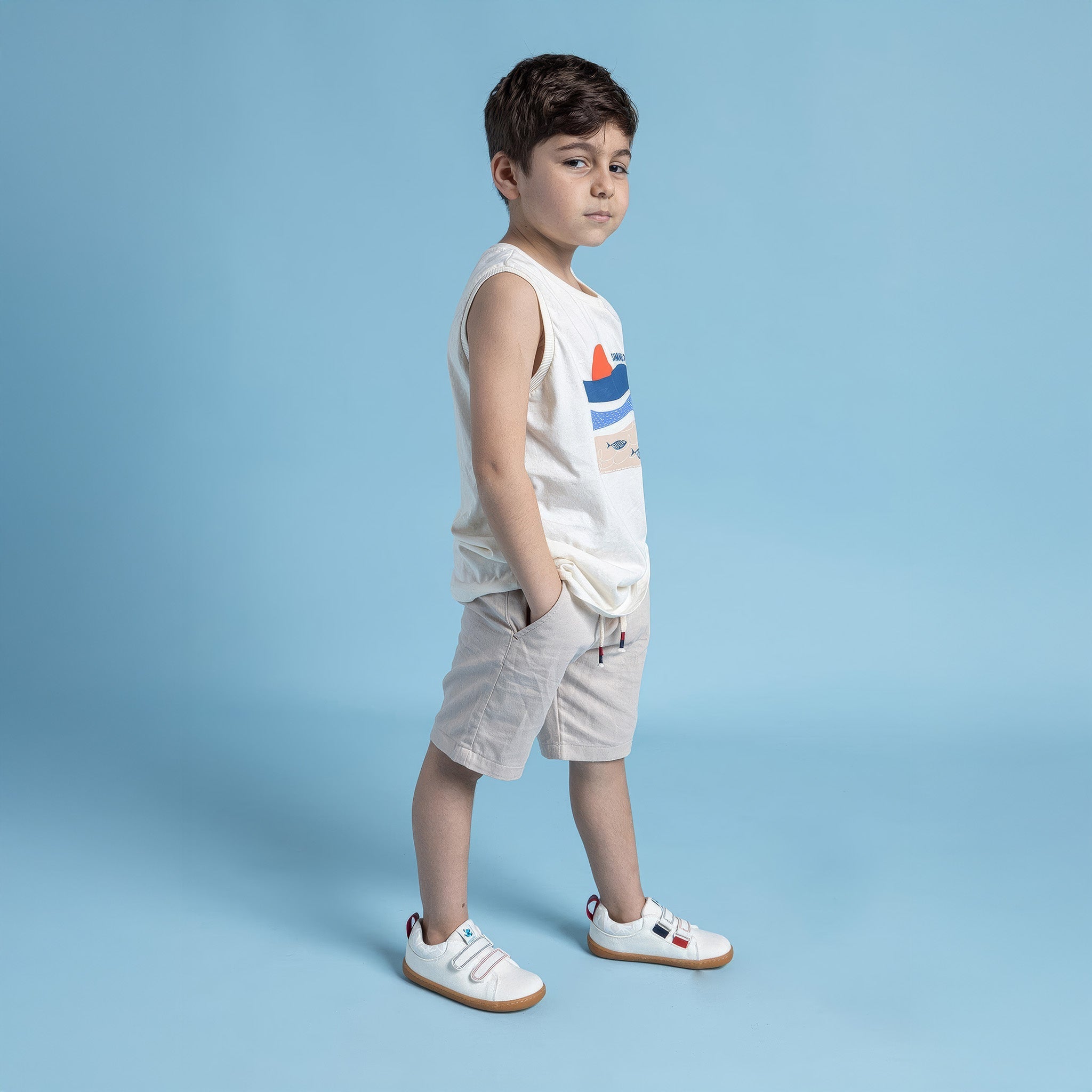 Smart Walker Recycled Canvas Eco | Beyaz | Barefoot Çocuk Ayakkabısı