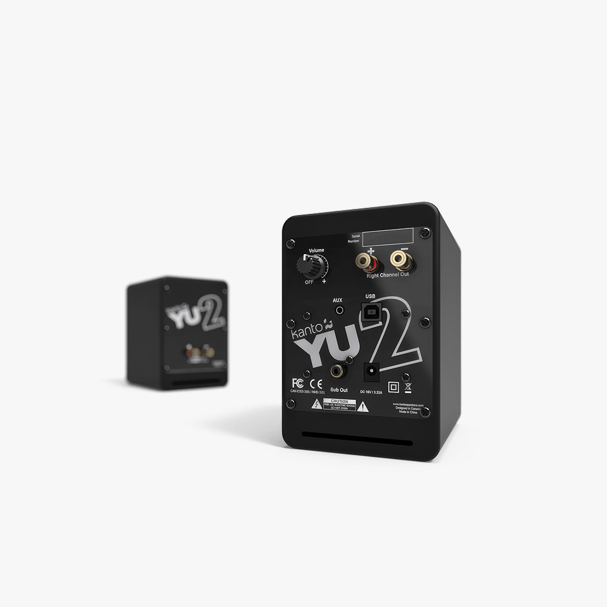 YU2 Aktif Masaüstü Hoparlör | USB DAC & 3.5mm AUX | Mat Siyah