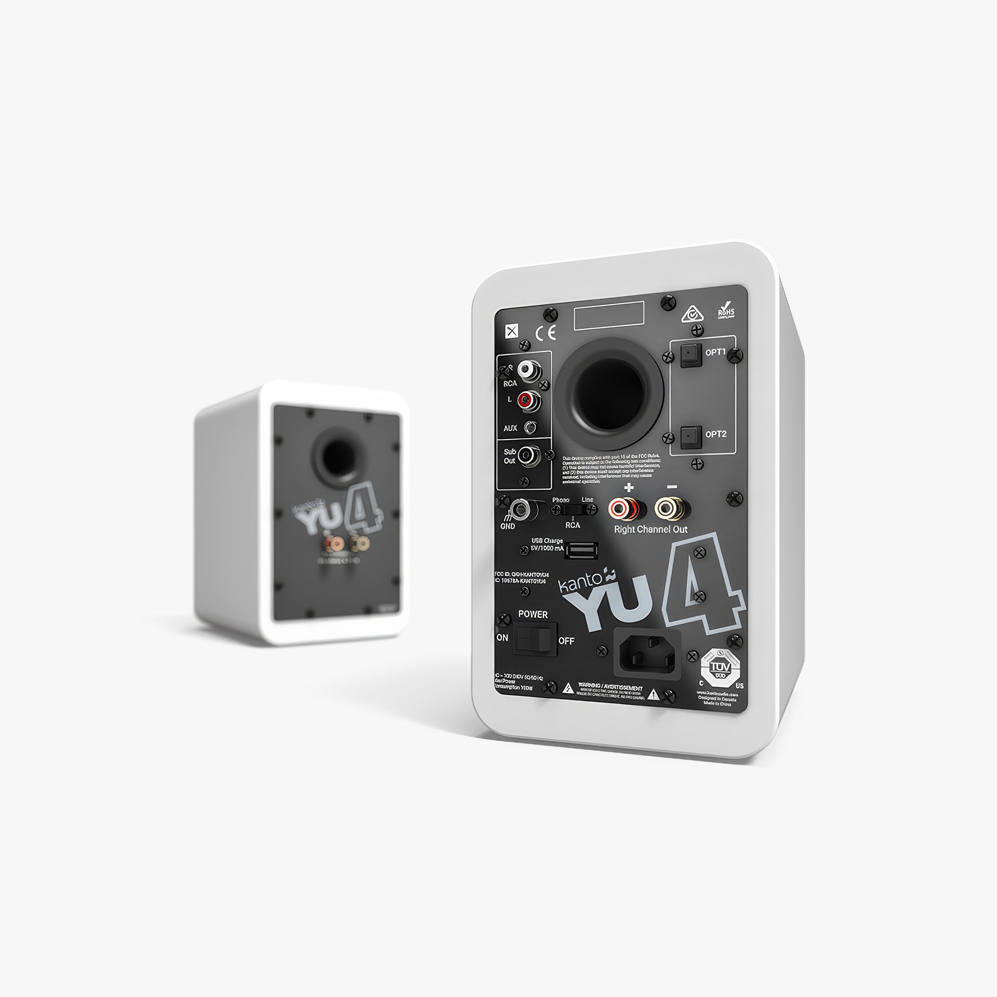 YU4 Aktif Masaüstü Hoparlör | 140W Watt 4'' Bluetooth® | Mat Beyaz