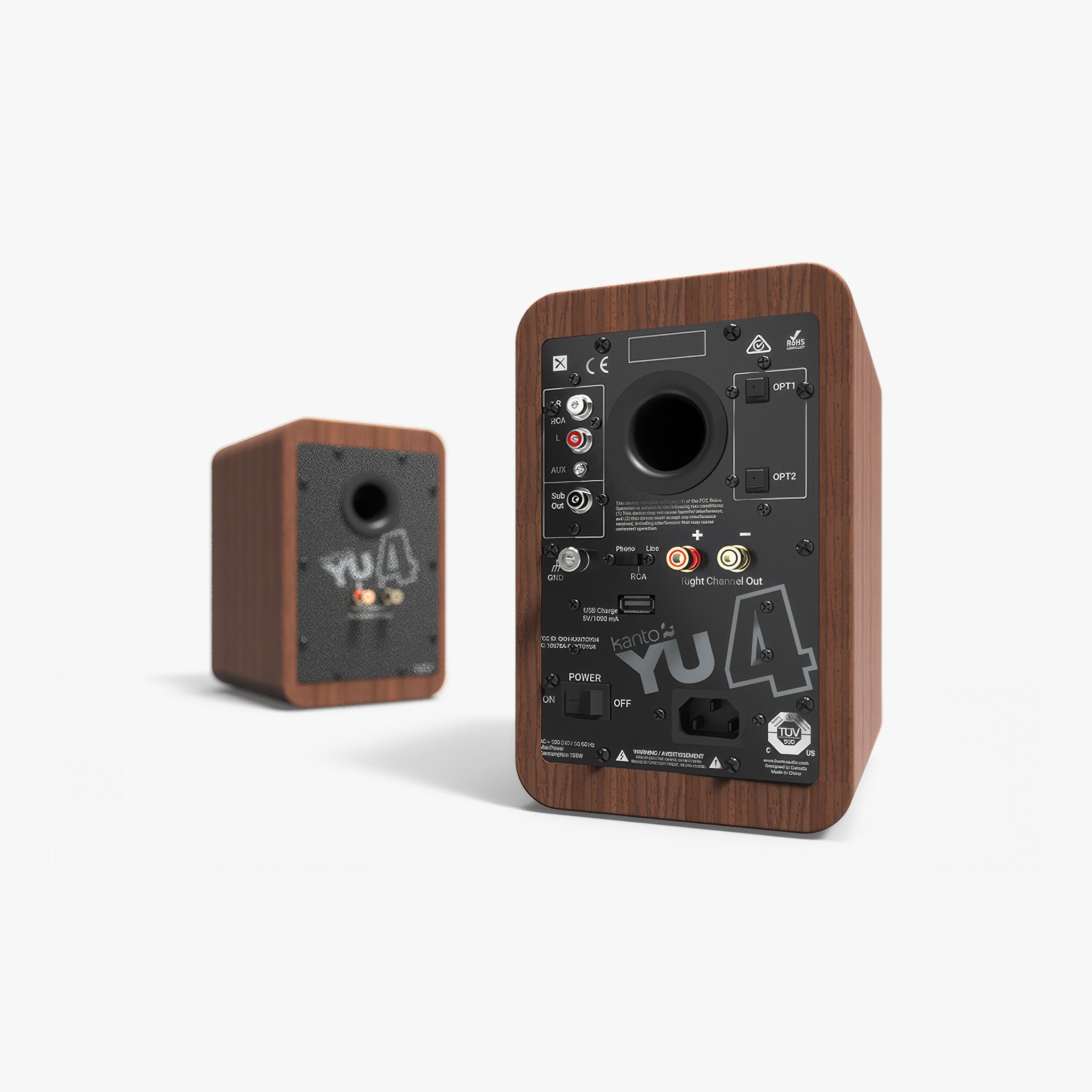 YU4 Aktif Masaüstü Hoparlör | 140W Watt 4'' Bluetooth® | Ceviz