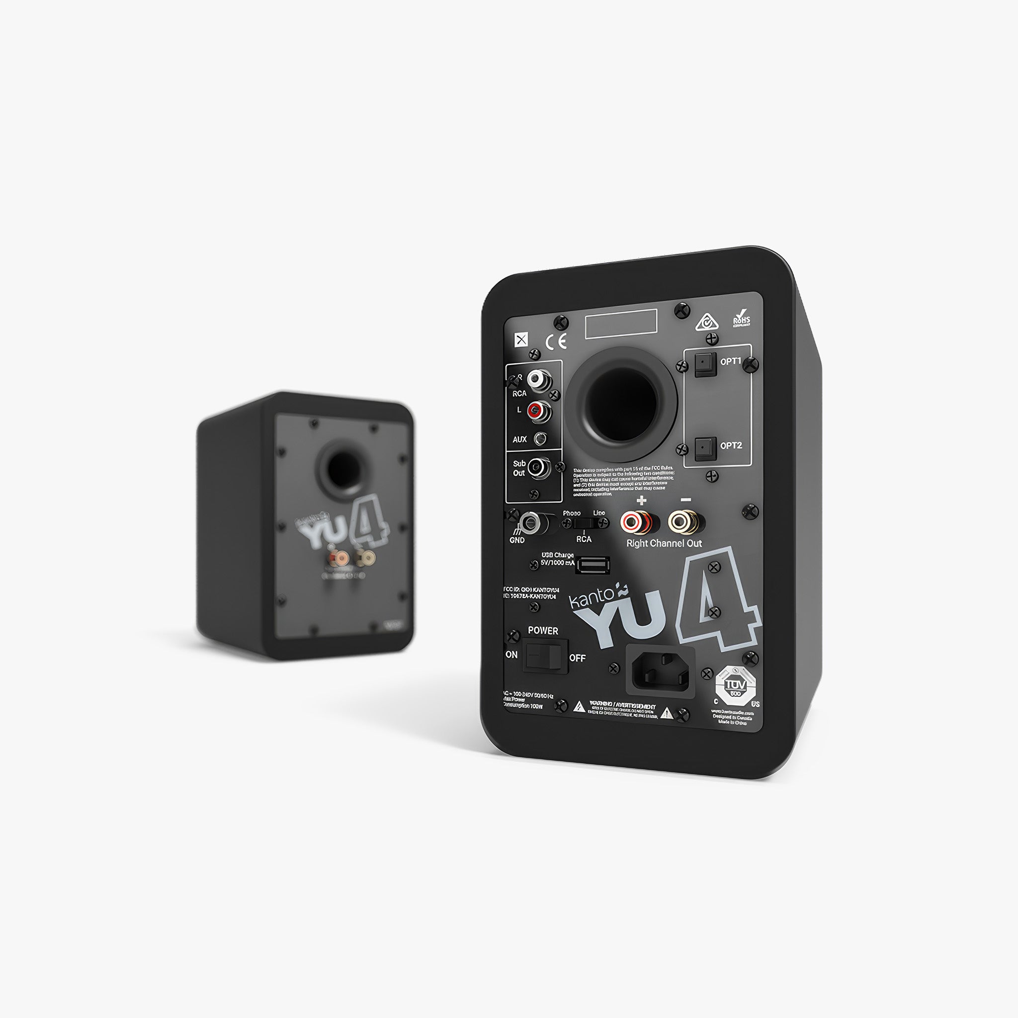 YU4 Aktif Masaüstü Hoparlör | 140W Watt 4'' Bluetooth® | Mat Siyah