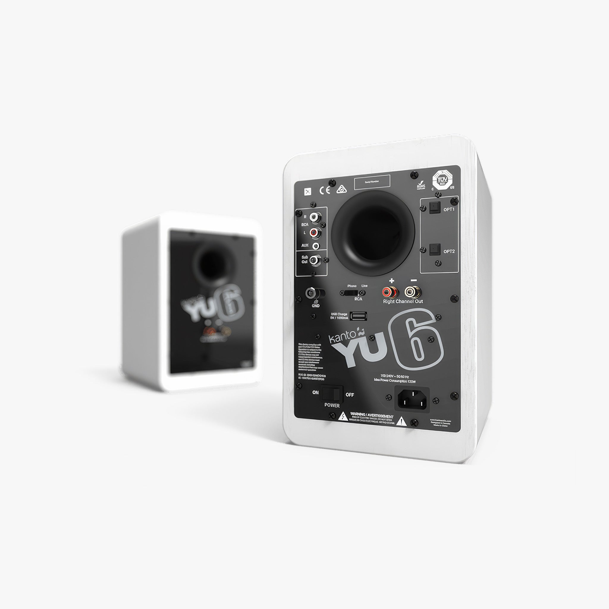 YU6 Aktif Masaüstü Hoparlör | 200W Watt 5'' Bluetooth® | Mat Beyaz