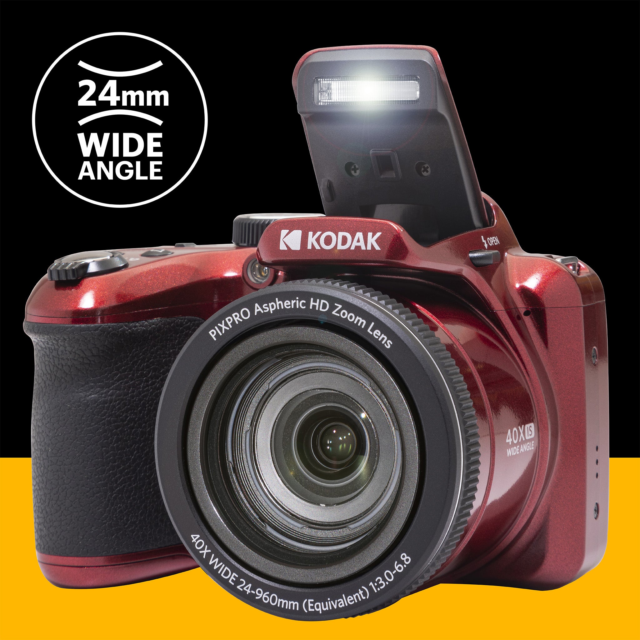 Astro Zoom AZ405 | 40x Yakınlaştırma Dijital Fotoğraf Makinesi | Kırmızı