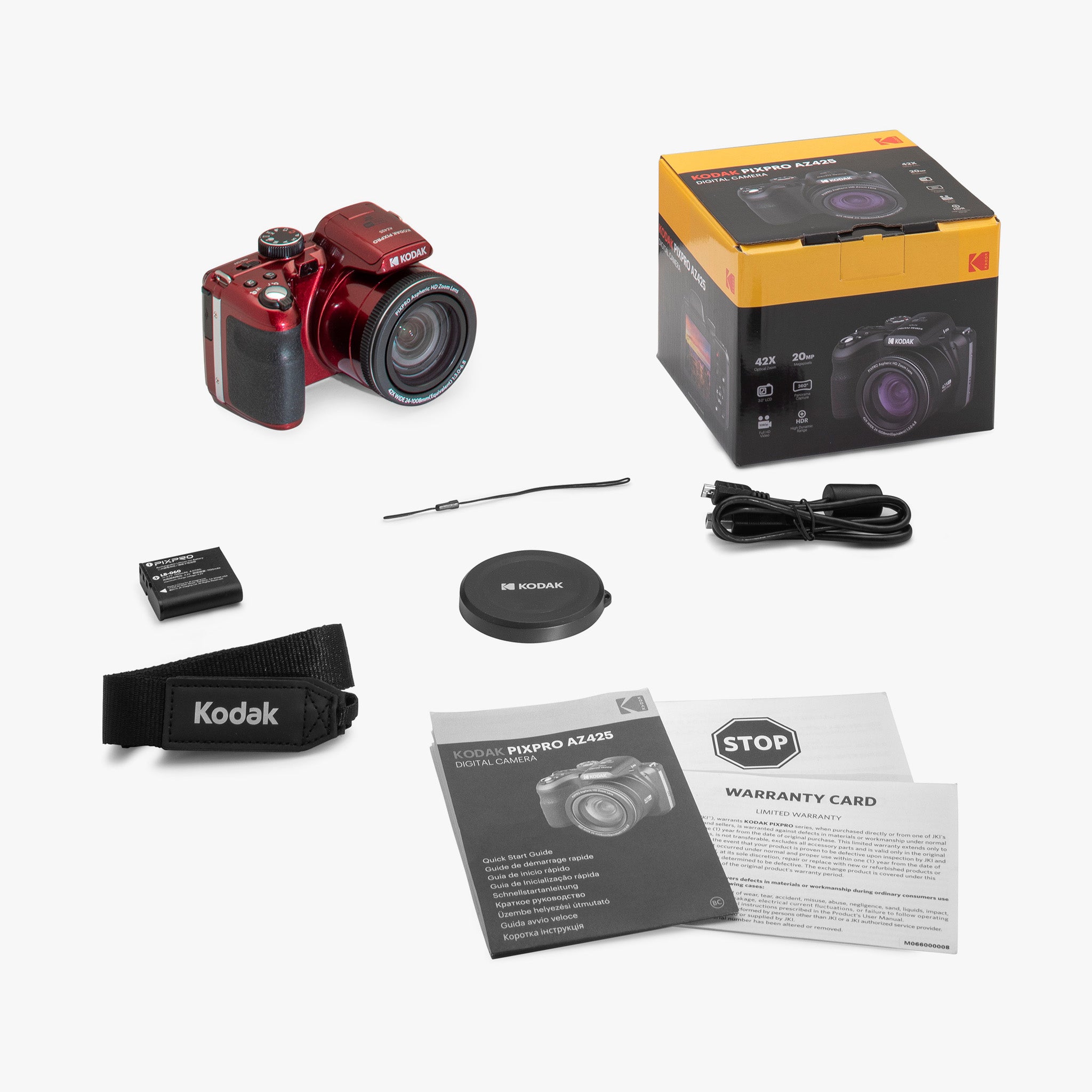 Astro Zoom AZ425 | 42x Yakınlaştırma Dijital Fotoğraf Makinesi | Kırmızı