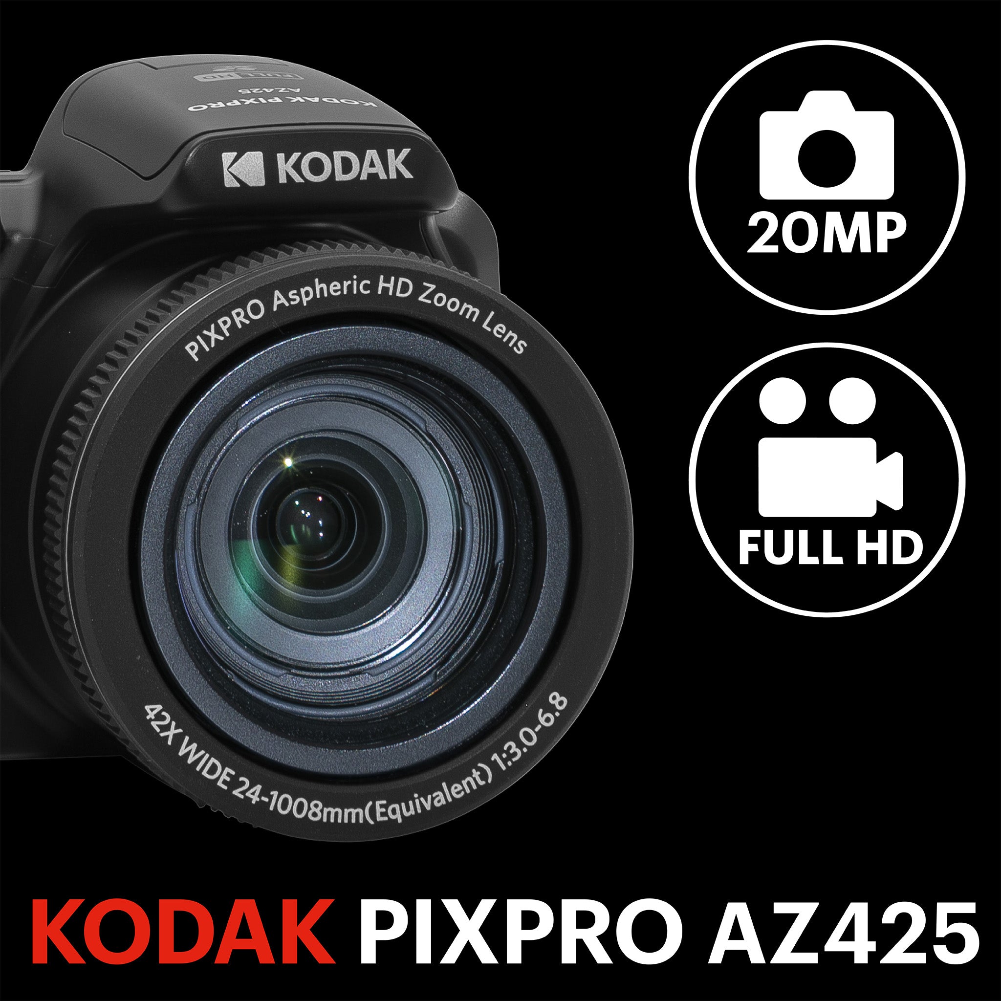 Astro Zoom AZ425 | 42x Yakınlaştırma Dijital Fotoğraf Makinesi | Siyah