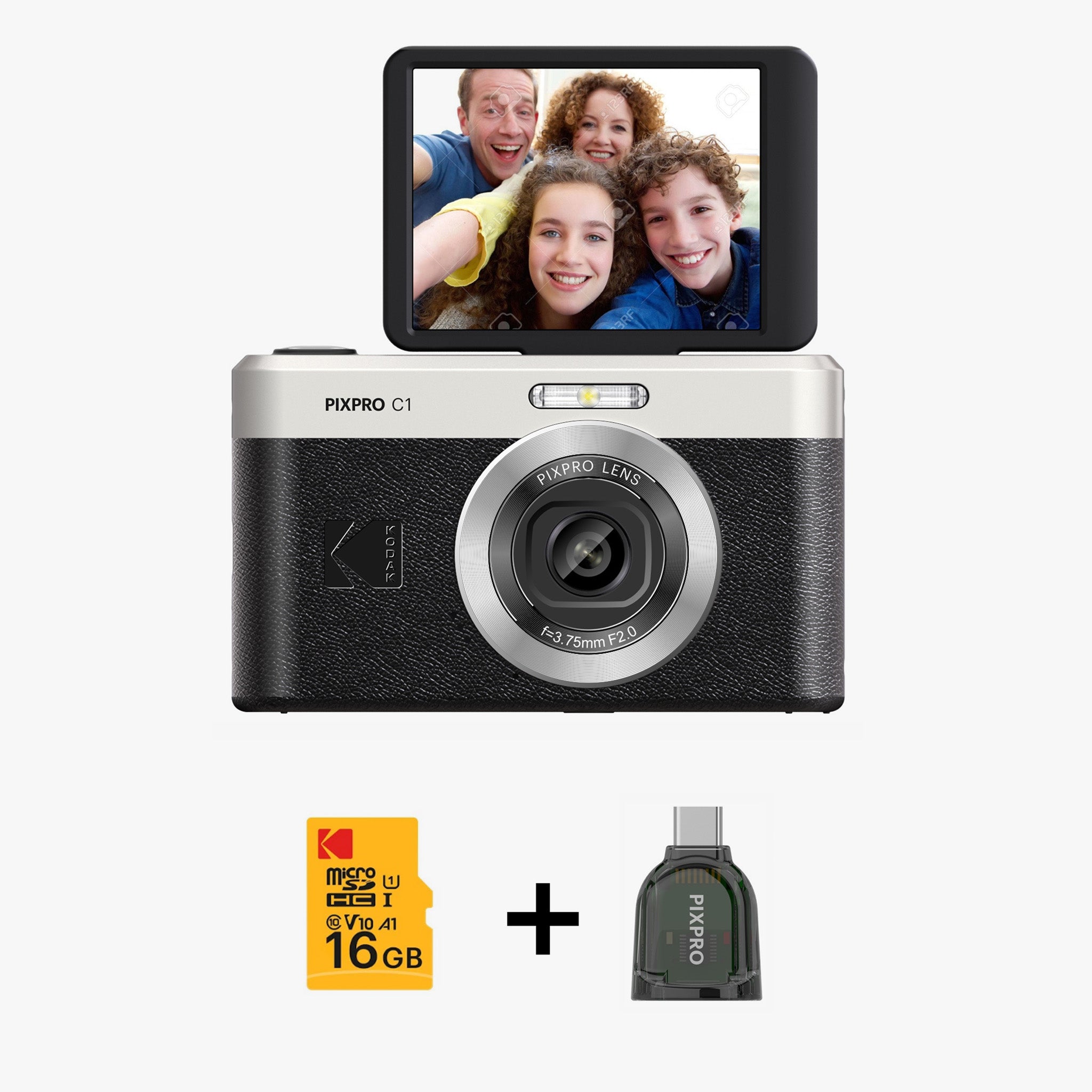 Pixpro Friendly Zoom C1 | 4x Yakınlaştırma Dijital Fotoğraf Makinesi | Kahverengi