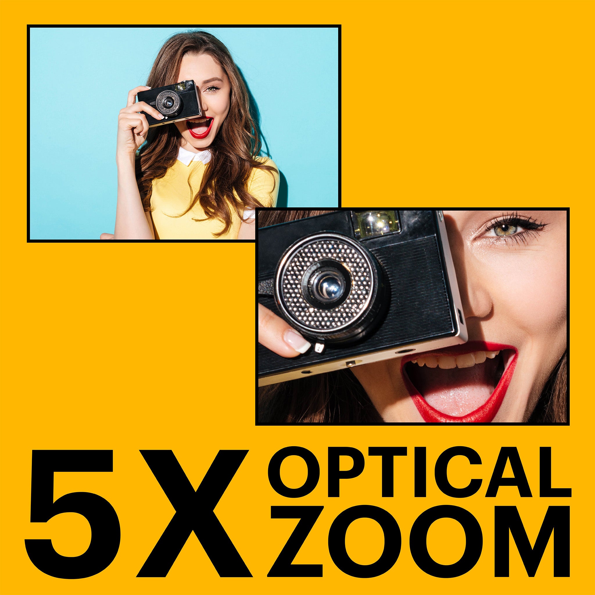 Friendly Zoom Pixpro FZ55 5X Yakınlaştırma | Dijital Fotoğraf Makinesi | Siyah