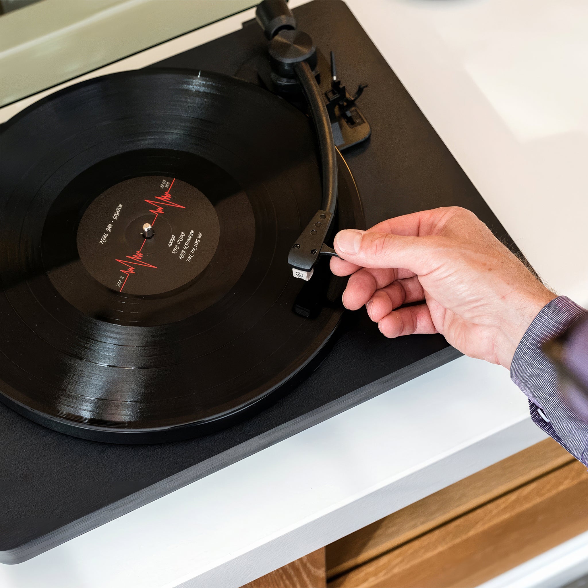L-30BK Turntable | MMC Kartuşlu Ahşap Siyah Pikap