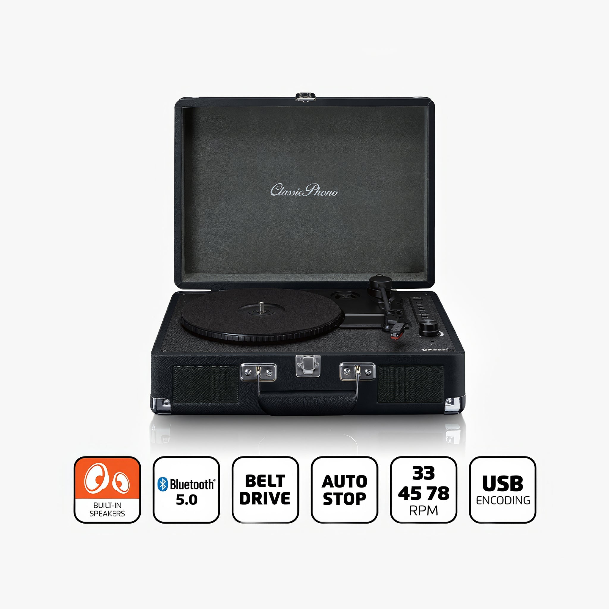 TT-115BK Turntable | USB BT Siyah Pikap