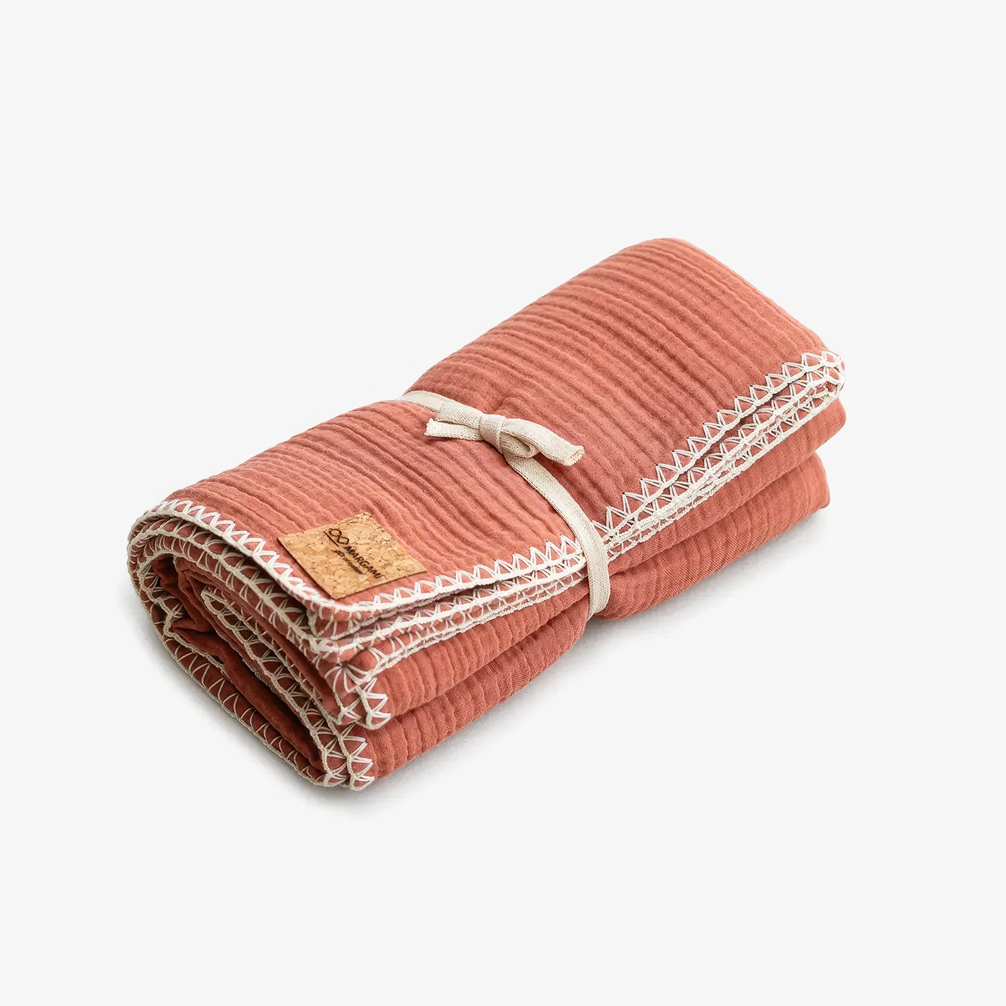 Pamuklu Yoga ve Meditasyon Battaniyesi | Terracota