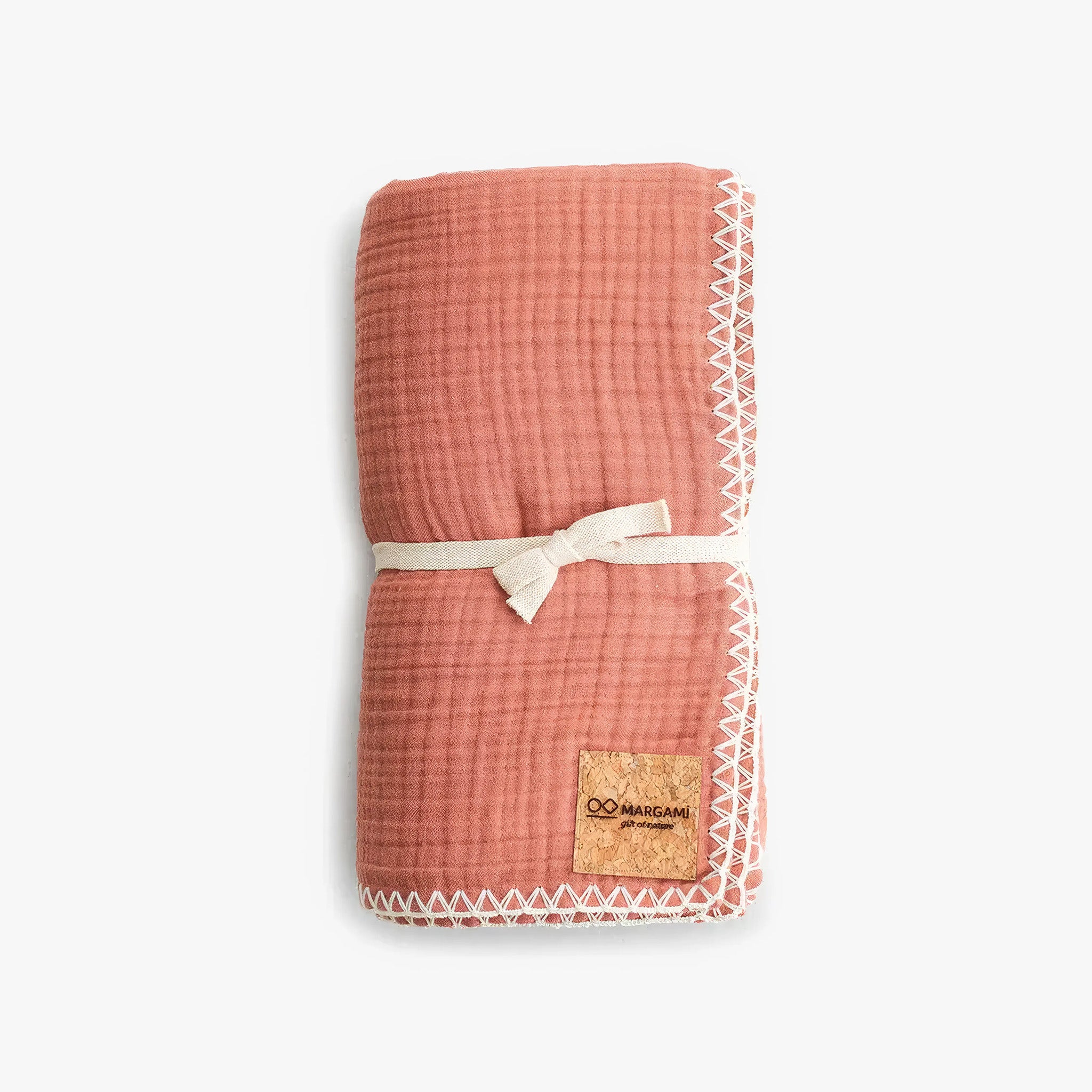 Pamuklu Yoga ve Meditasyon Battaniyesi | Terracota