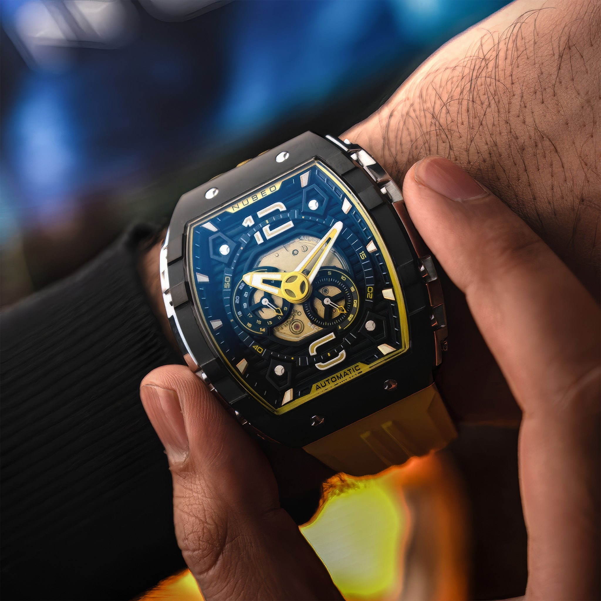 Magellan 24H Automatic Kol Saati | Yellow Black