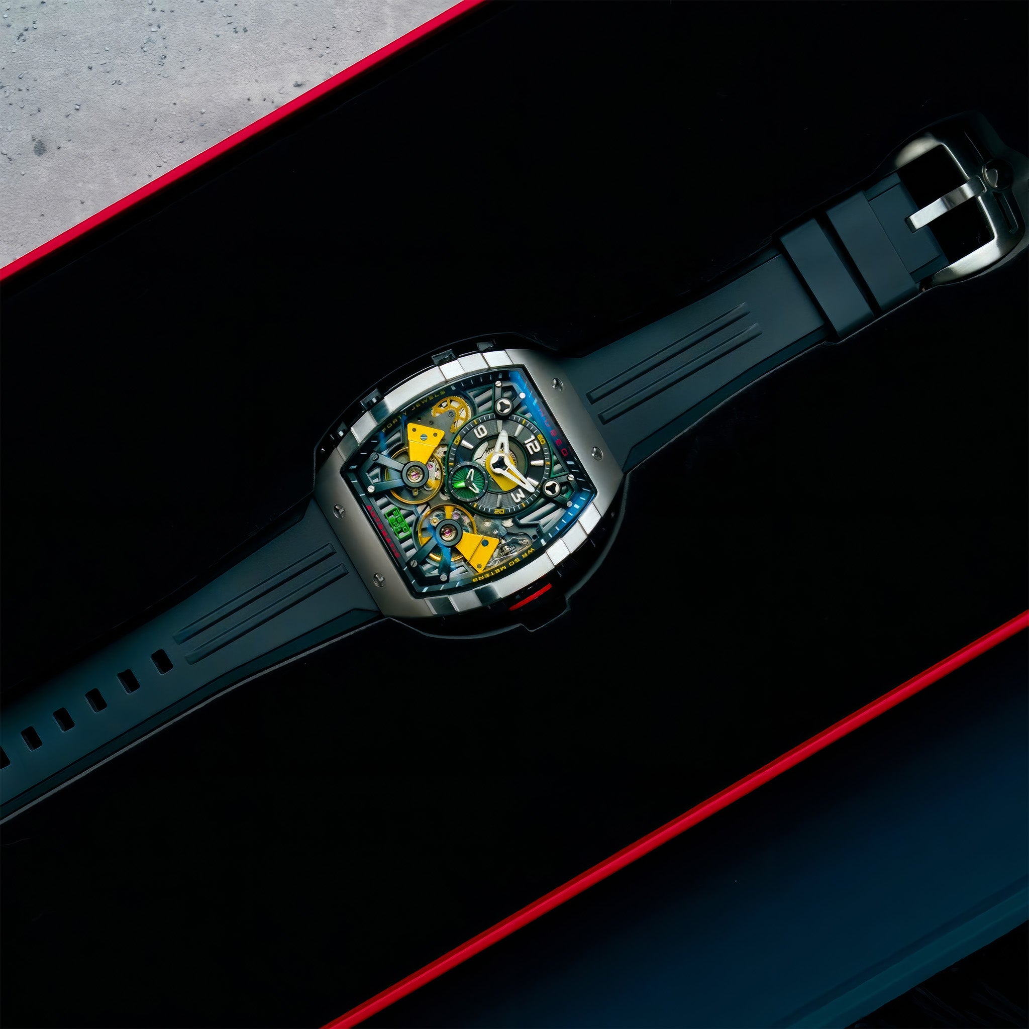 Magellan Double Barrel Automatic Kol Saati | Matte Black