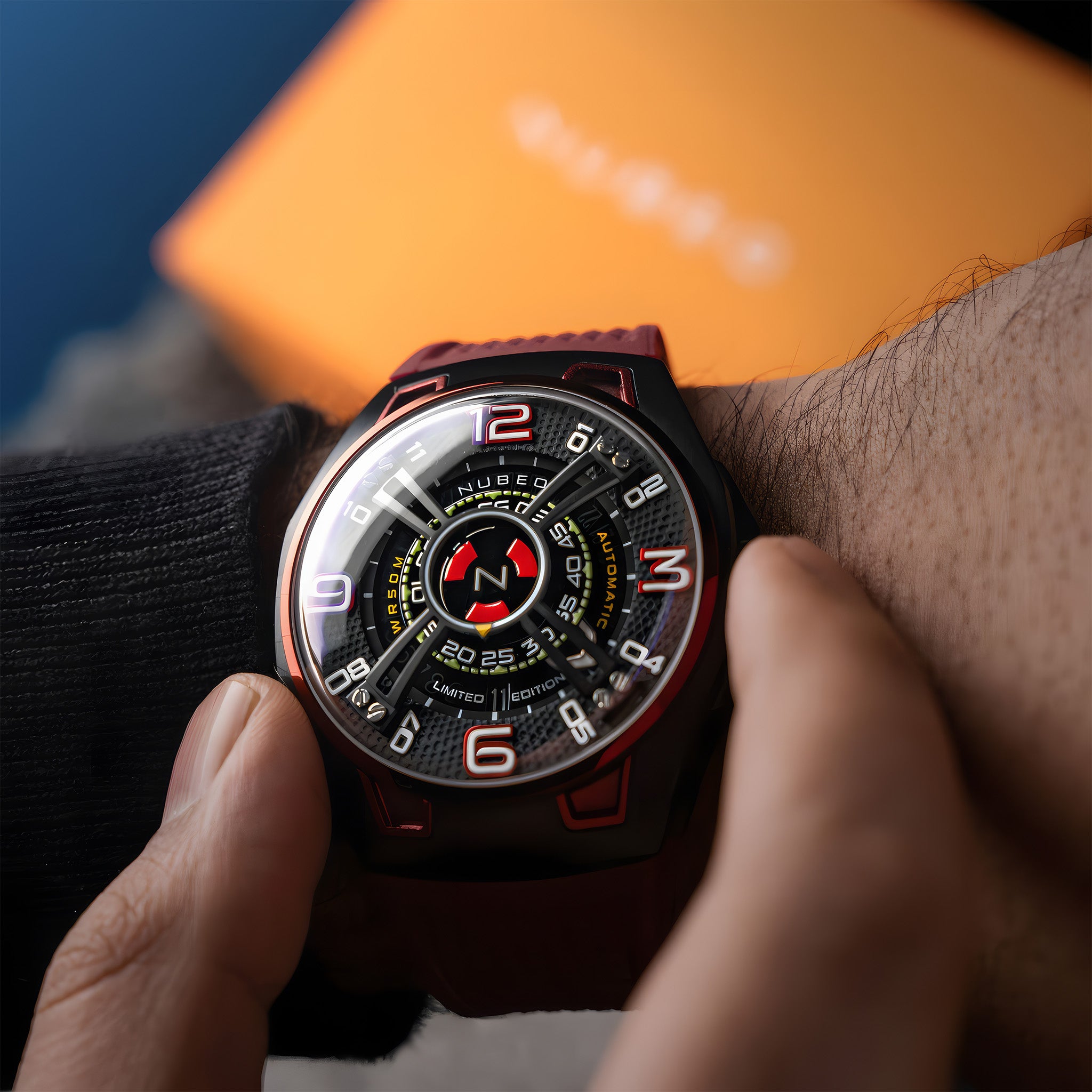 Nubeo OAO Automatic Limited Edition Kol Saati | Mars Red