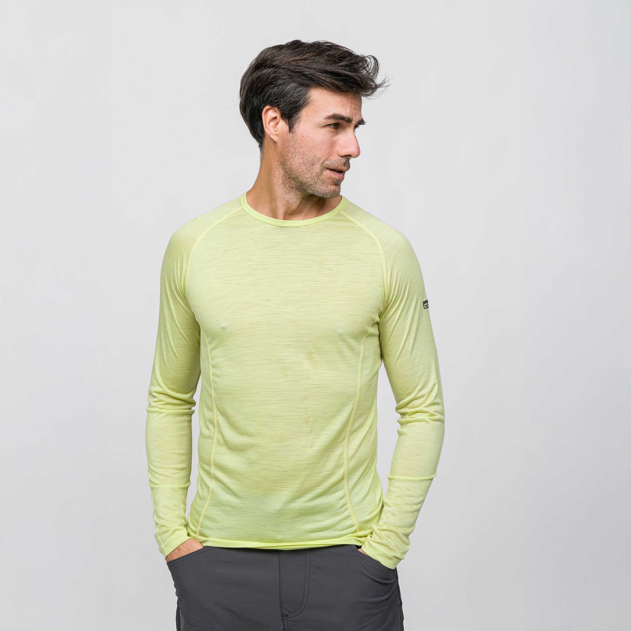 All-Season Merino Uzun Kollu T-Shirt 135 gr | Lime