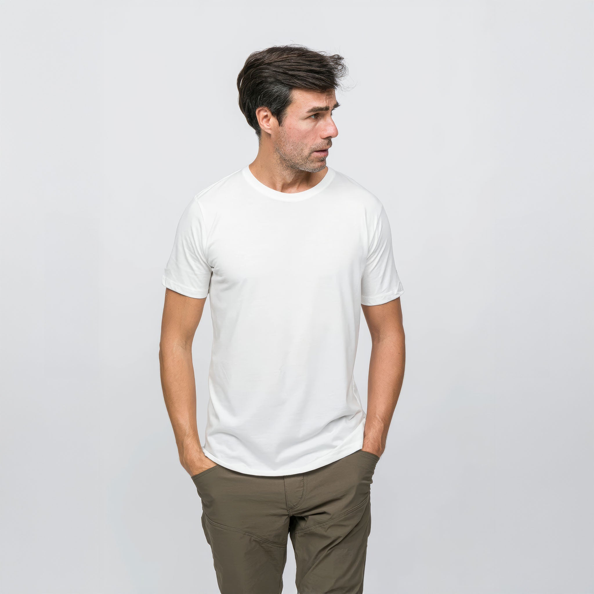 Soft Tees Basic T-Shirt %100 Pamuk | Beyaz