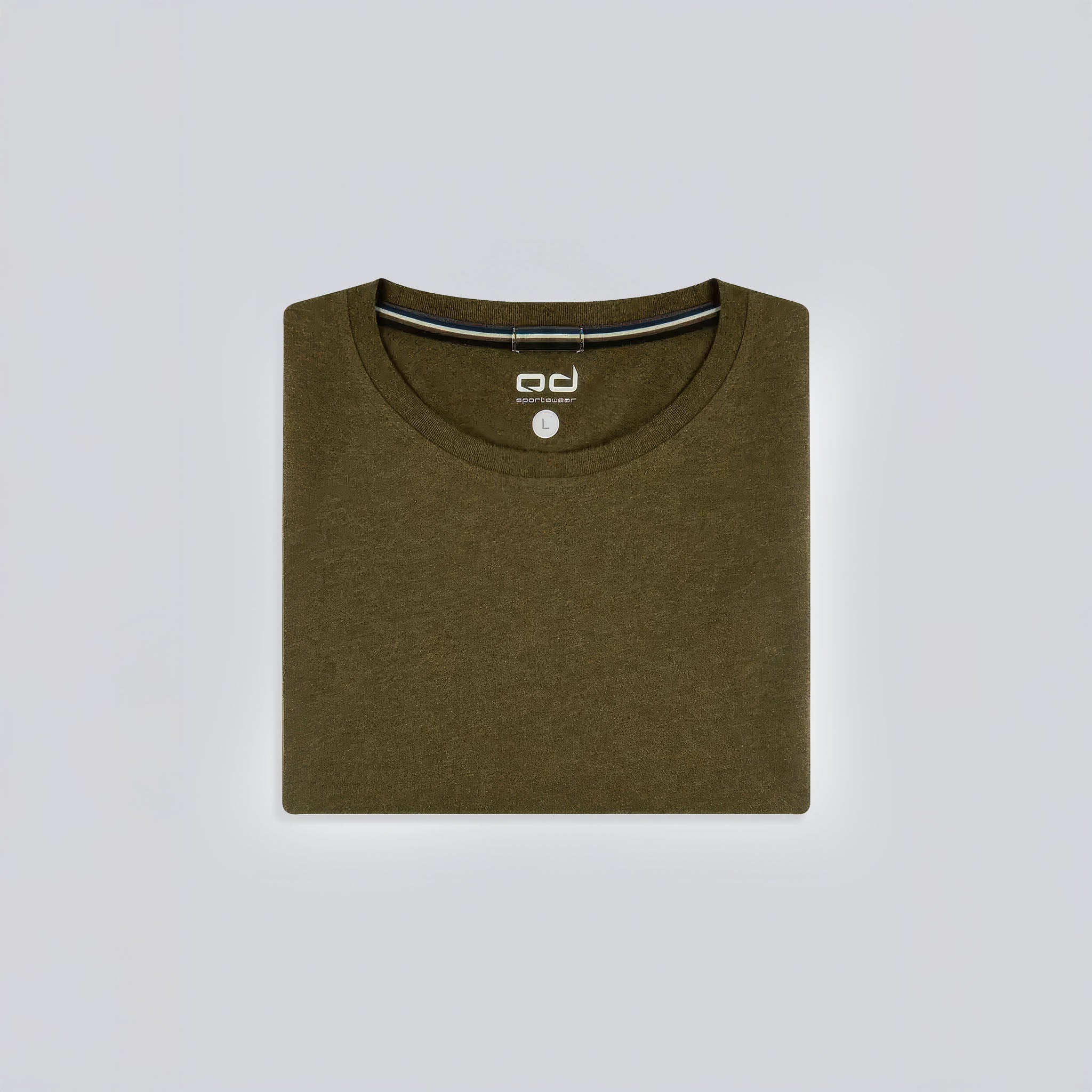 Soft Tees Basic T-Shirt %100 Pamuk | Haki Melanj