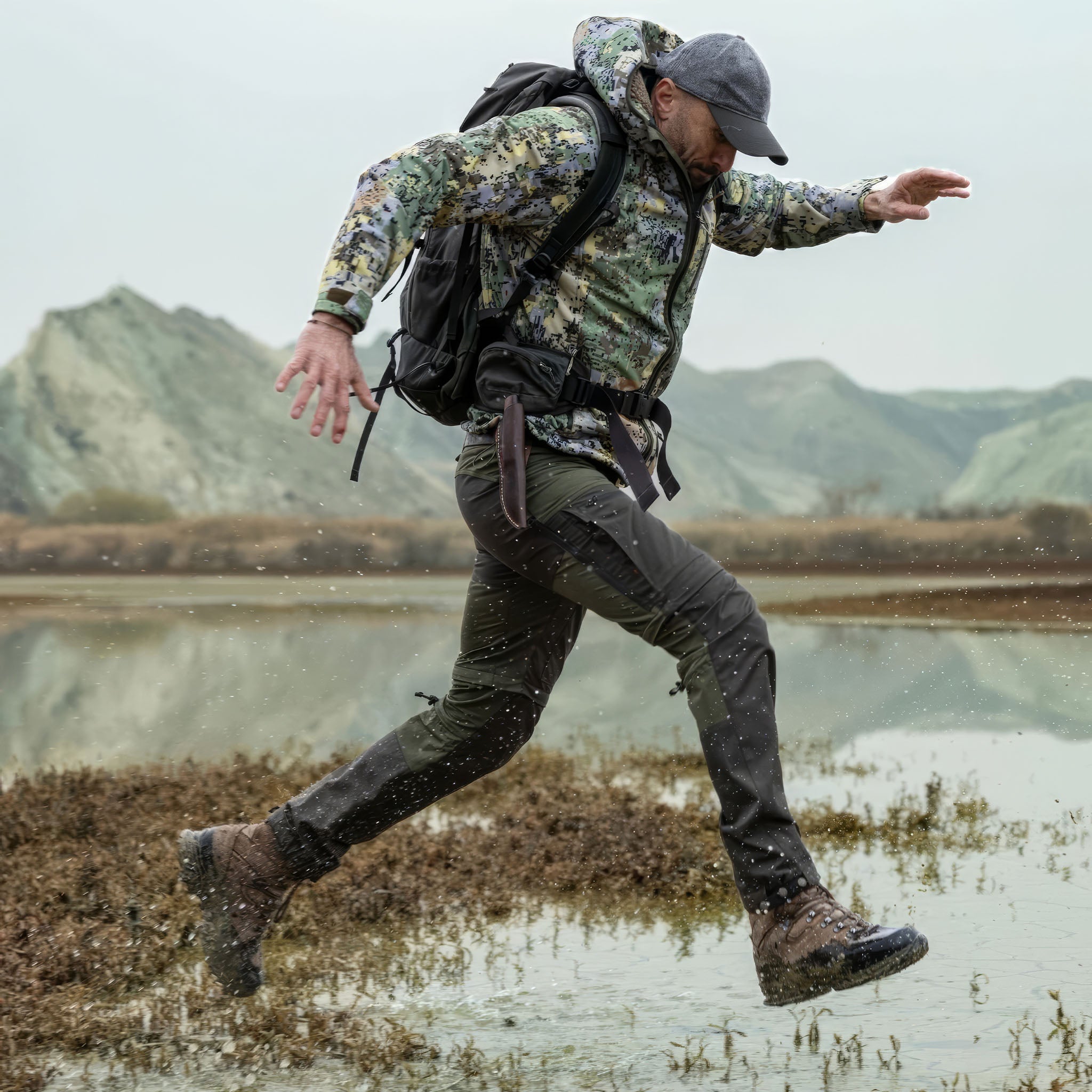 TREK Dayanıklı Modüler 2'si bir arada Teknik Outdoor Pantolon | Haki