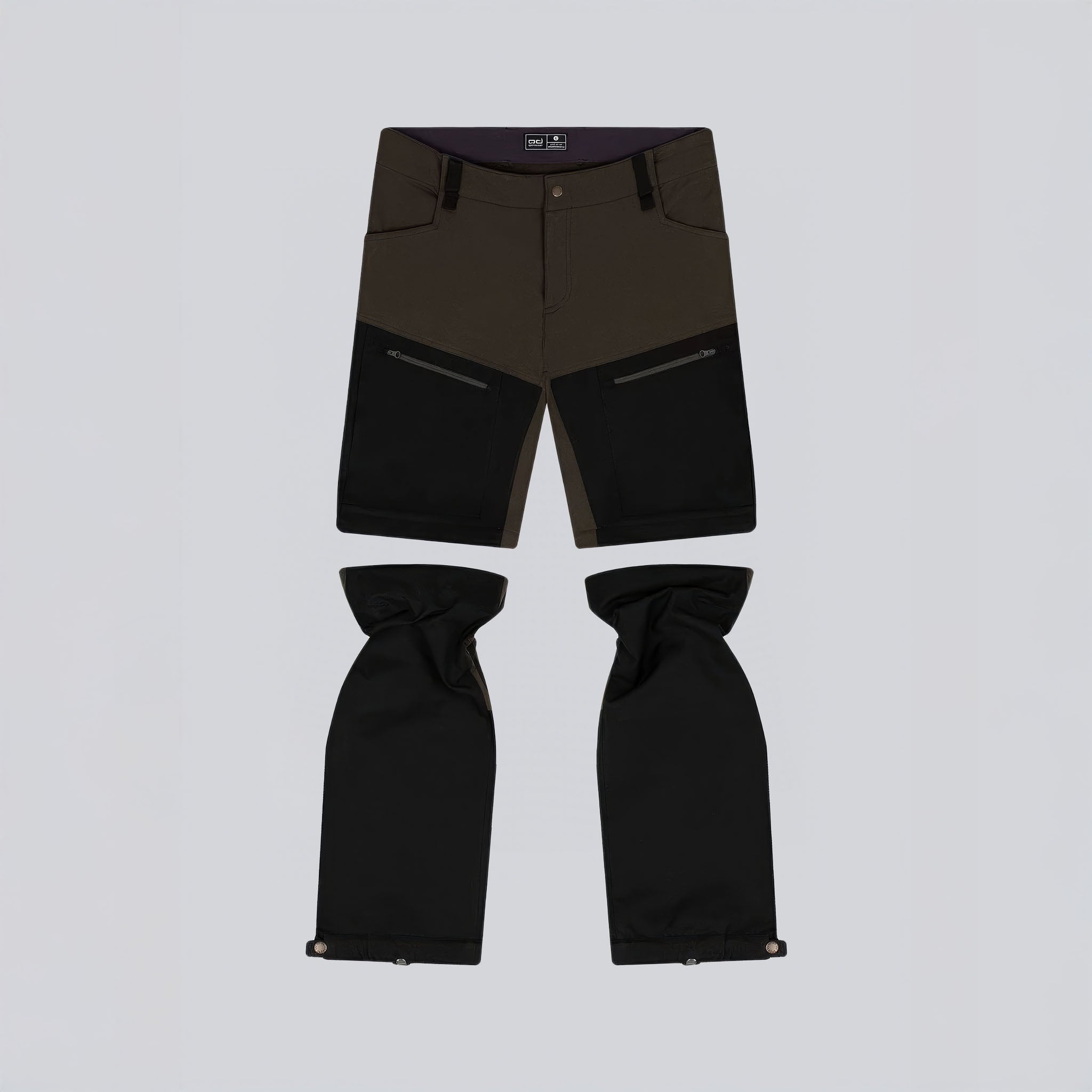 TREK Dayanıklı Modüler 2'si bir arada Teknik Outdoor Pantolon | Siyah