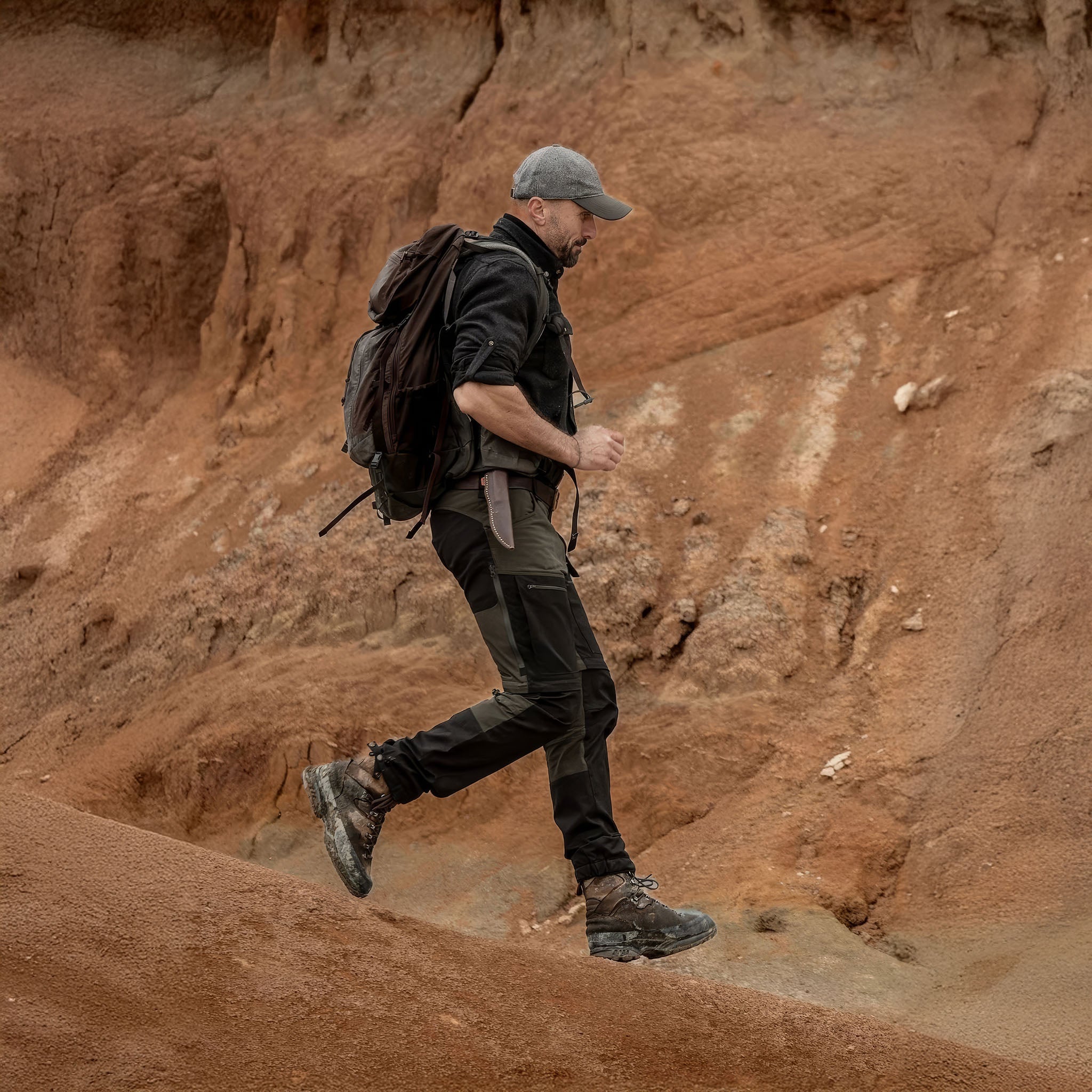 TREK Dayanıklı Modüler 2'si bir arada Teknik Outdoor Pantolon | Siyah