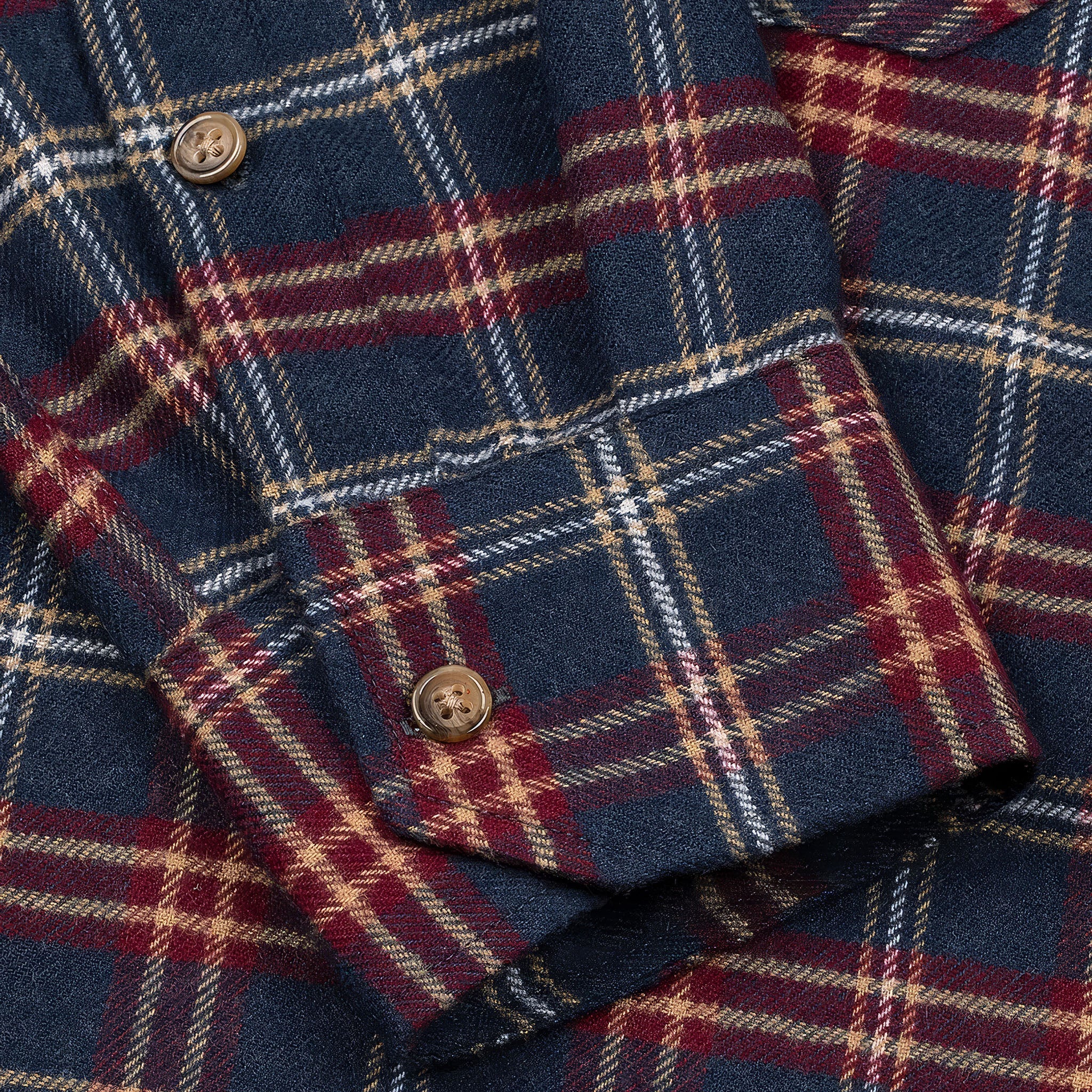 WNTR Flannel Oduncu Gömleği Yumuşak Tuşe | Lacivert Bordo Ekose