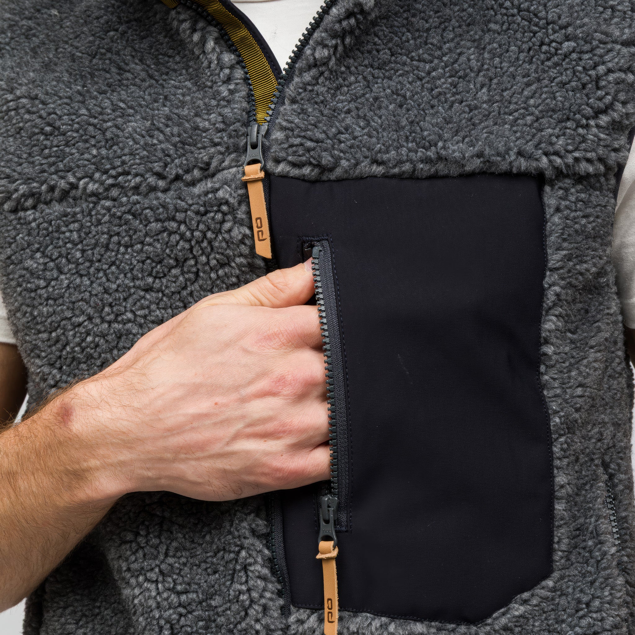 Sherpa Yün Yelek Lambswool | Antrasit