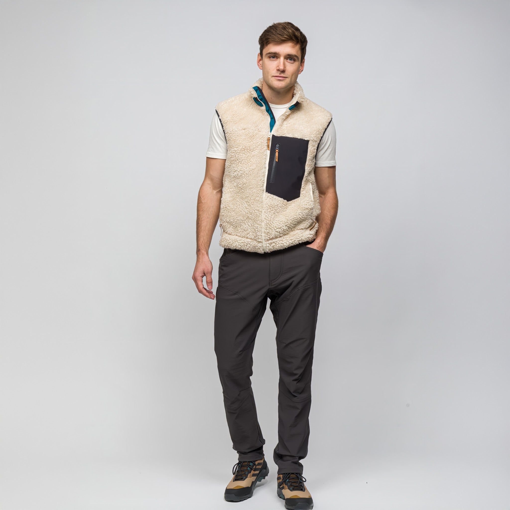 Sherpa Yün Yelek Lambswool | Krem Rengi