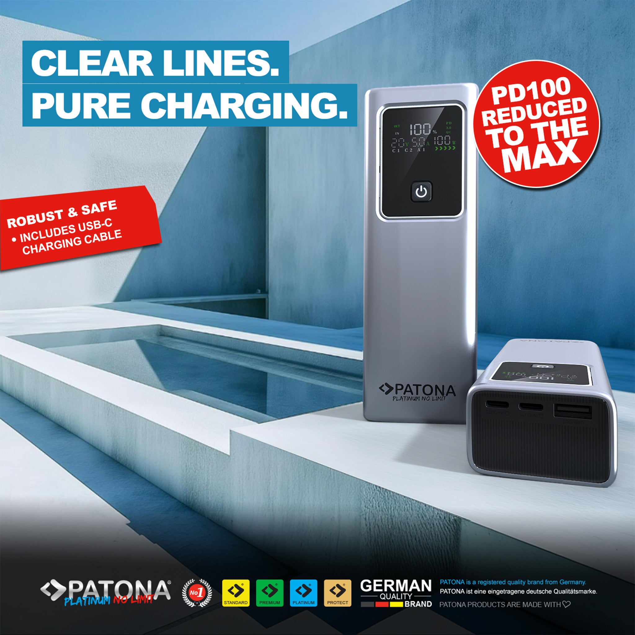 Platinum Powerbank | 100W 20000mAh | Taşınabilir Şarj Cihazı