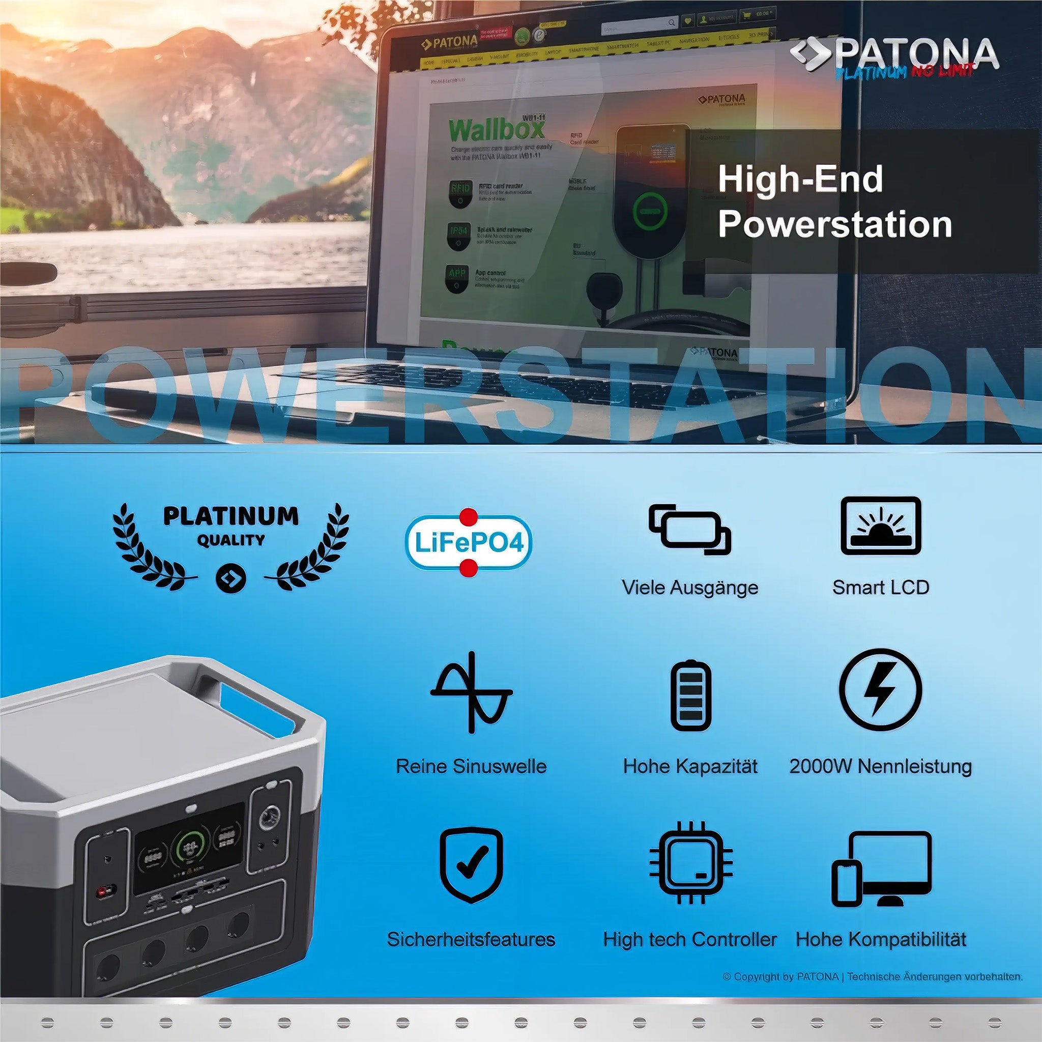 Platinum Powerstation Autarc 2000 | 1920Wh Taşınabilir Güç Kaynağı