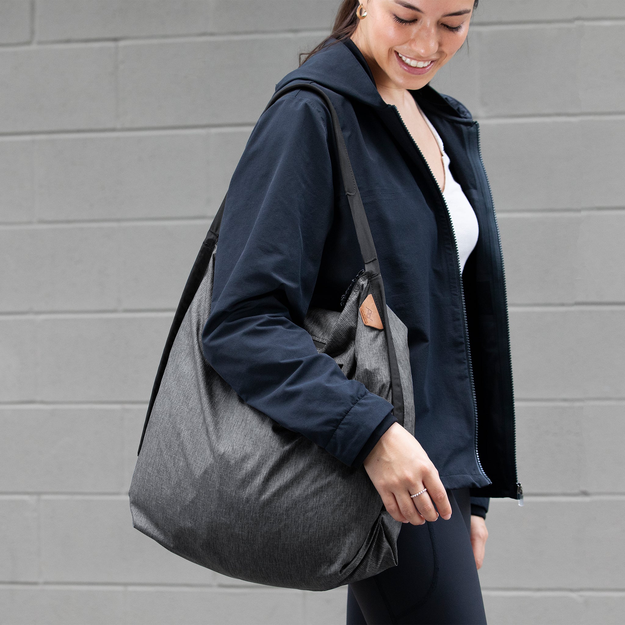 Packable Tote | Katlanabilir Omuz Çantası | Charcoal
